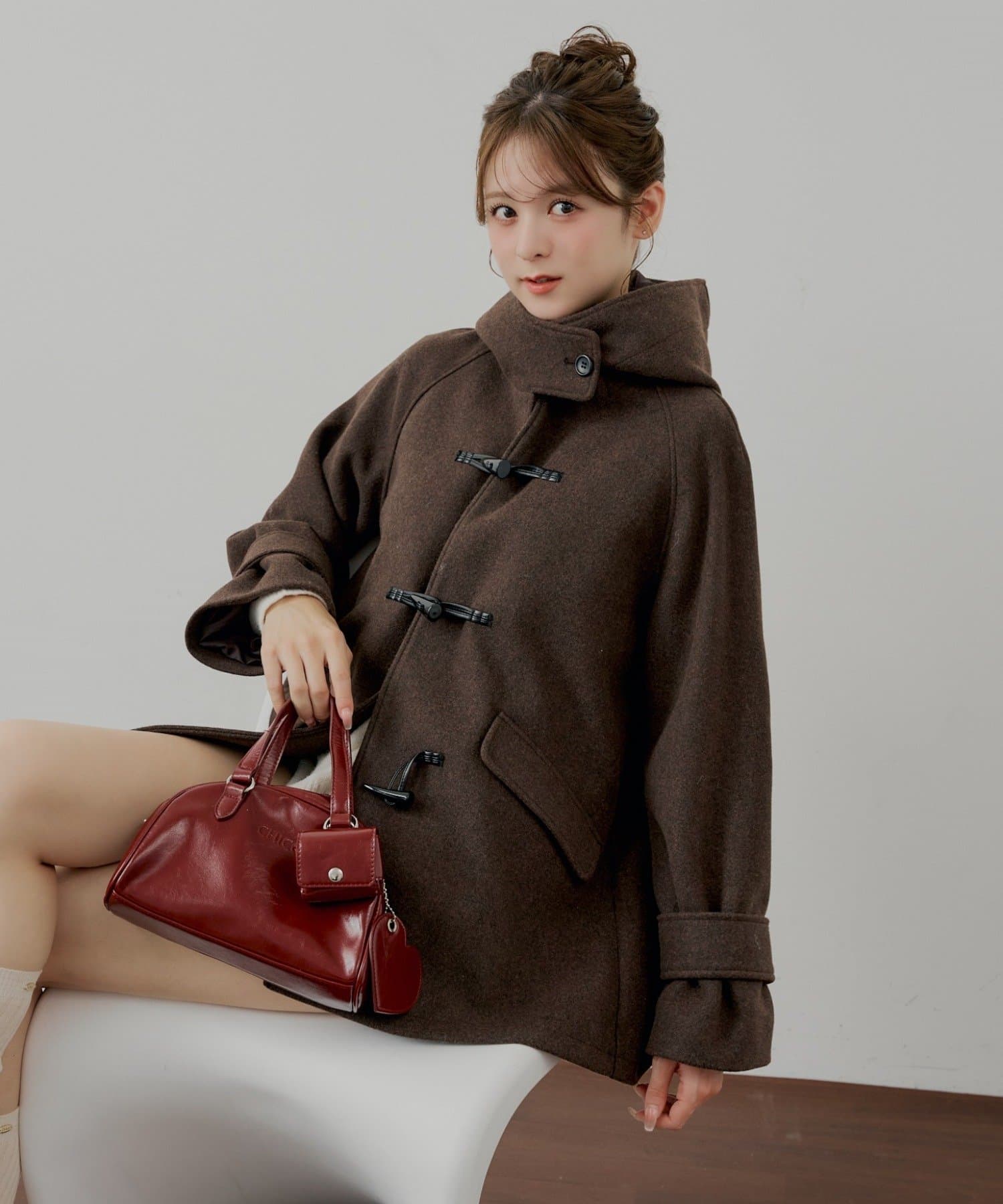 Chico(チコ) 【WEB限定】フードダッフルミドルコート