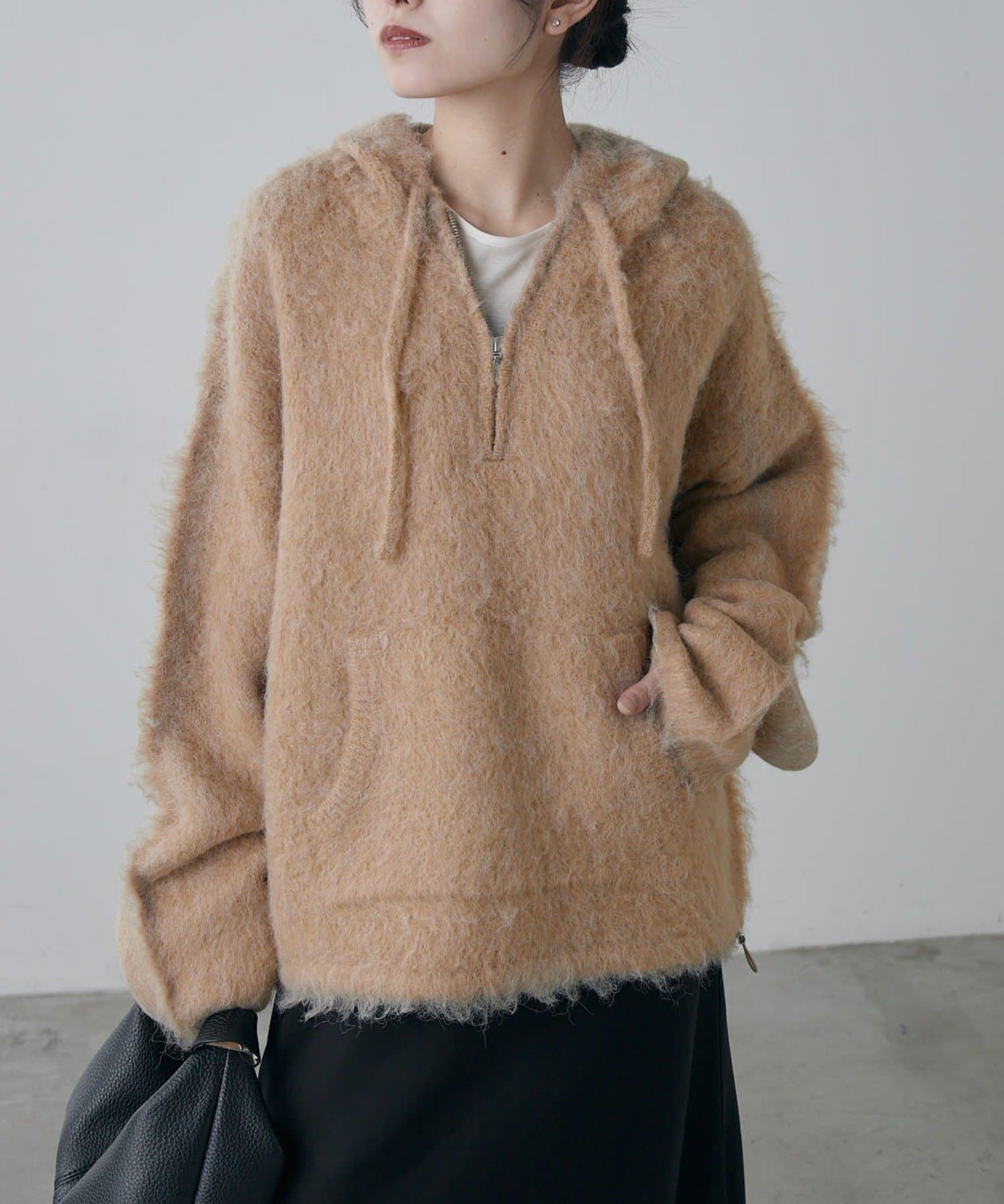 Lui's(ルイス) フワフワハーフZIPパーカー