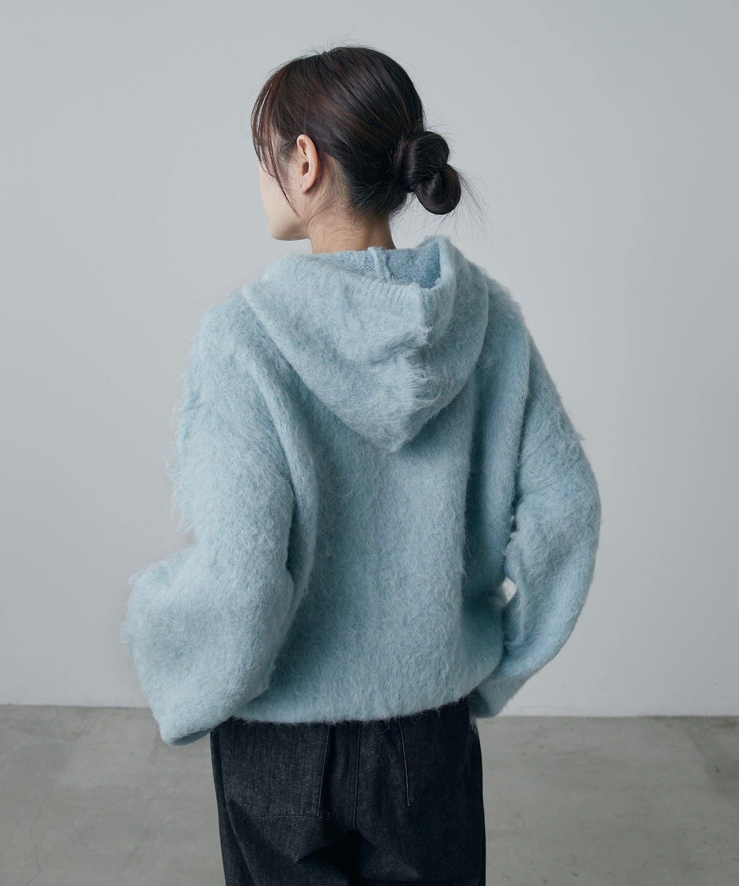 Lui's(ルイス) 【腰回りカバー◎】フワフワハーフZIPパーカー