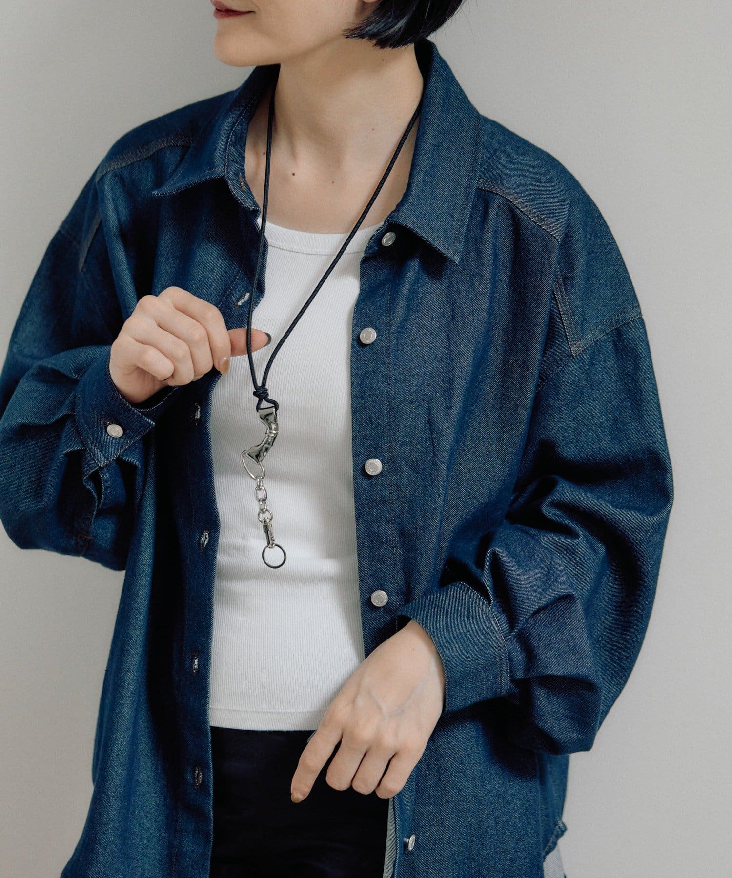 ear PAPILLONNER(イア パピヨネ) Pリボンロープネックレス