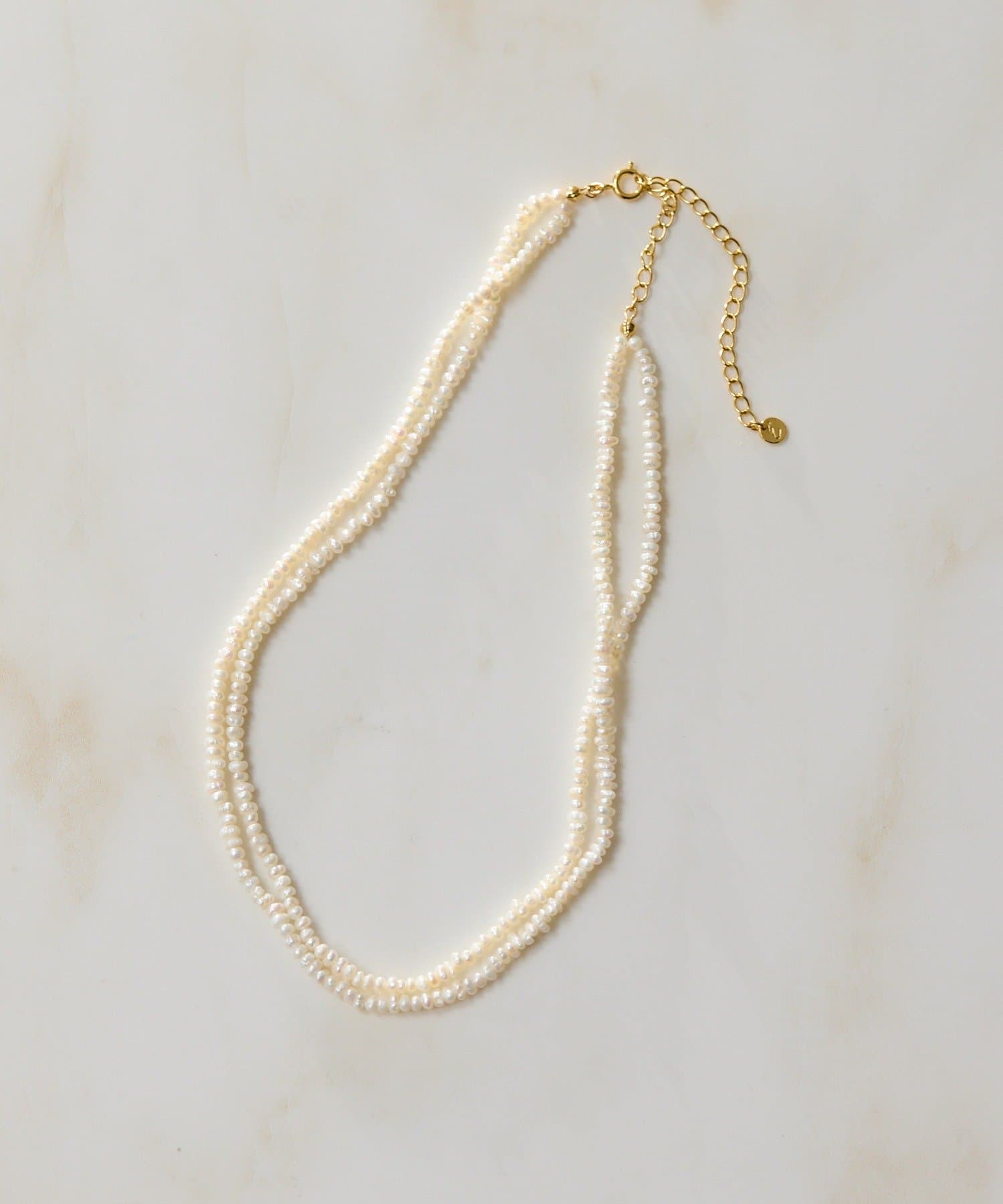 ear PAPILLONNER(イア パピヨネ) ミニ淡水パール2連ネックレス