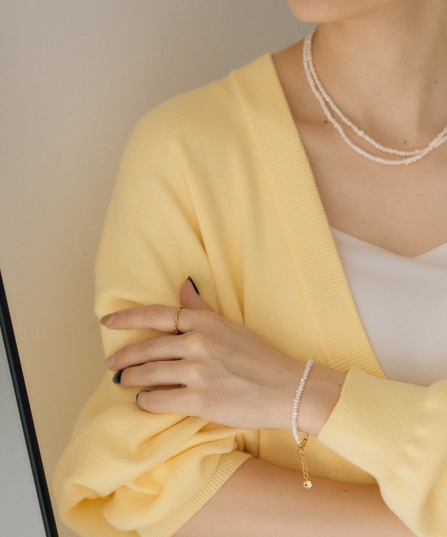 ear PAPILLONNER(イア パピヨネ) ミニ淡水パールブレスレット