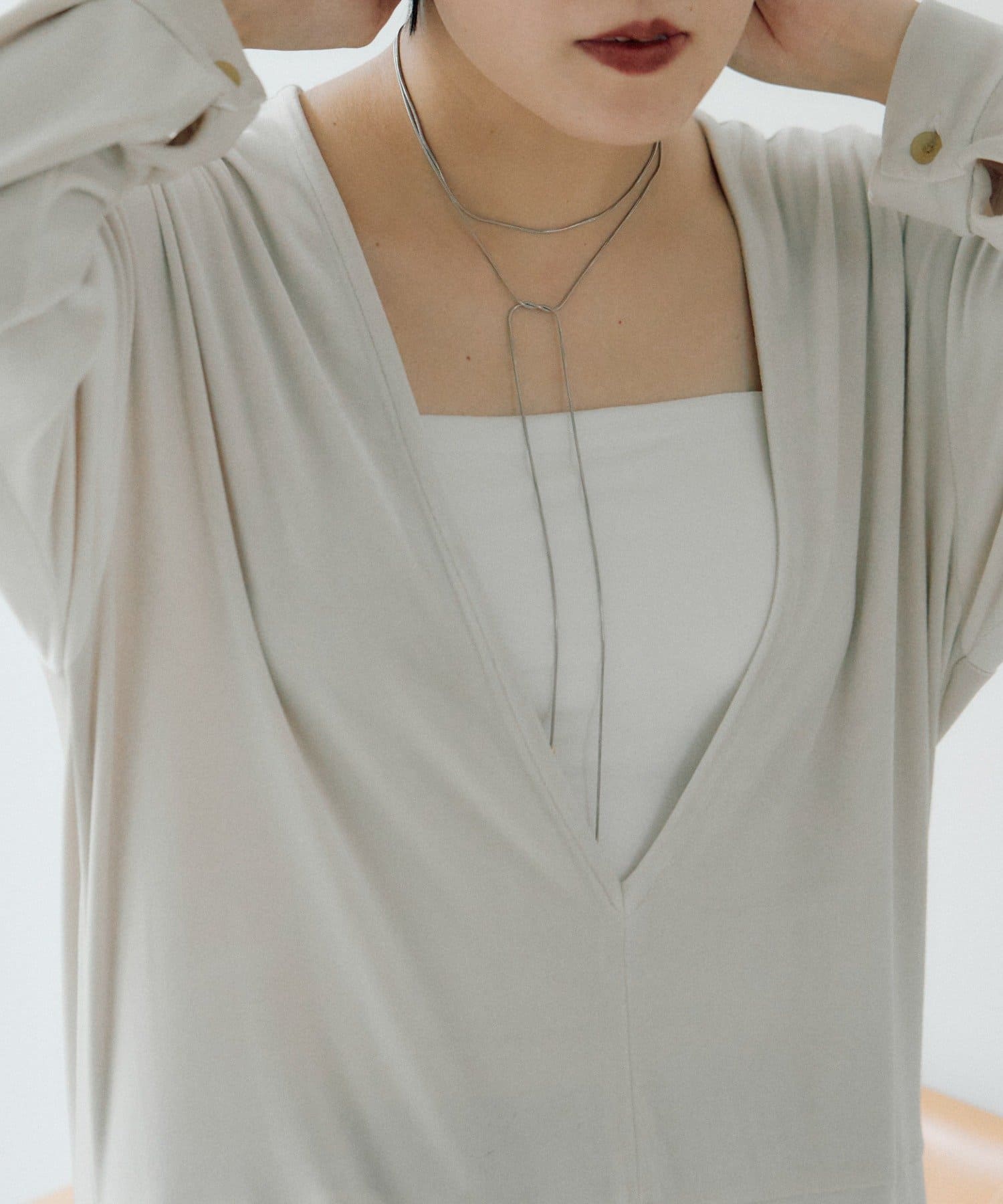 ear PAPILLONNER(イア パピヨネ) 《金属アレルギー対応/ステンレス》フリーチェーンネックレス