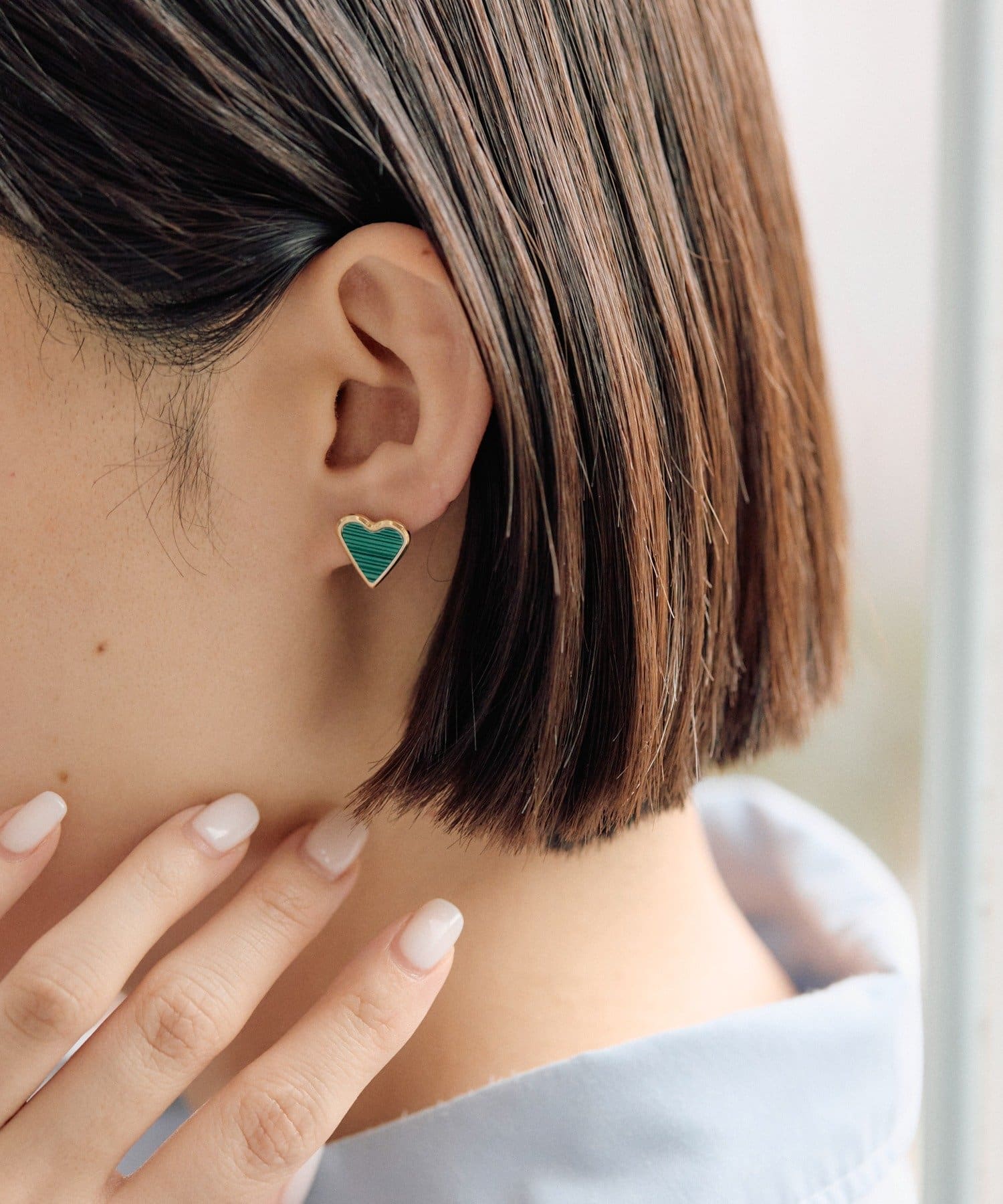 ear PAPILLONNER(イア パピヨネ) 《金属アレルギー対応/ステンレス》フラットカラーハートピアス