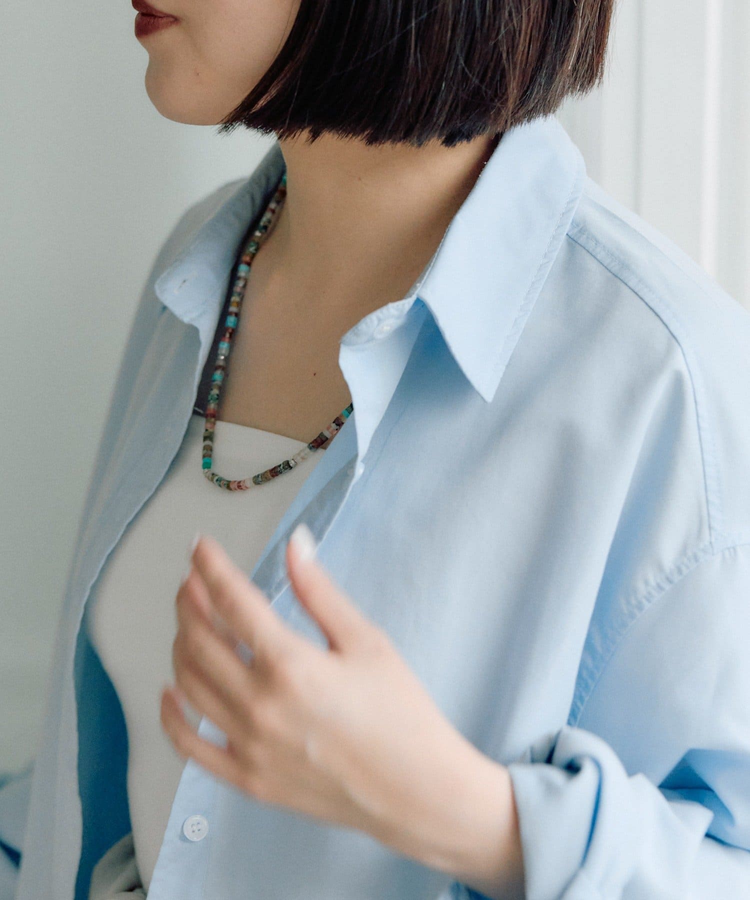 ear PAPILLONNER(イア パピヨネ) 《WEB限定》スライスMIXストーンネックレス