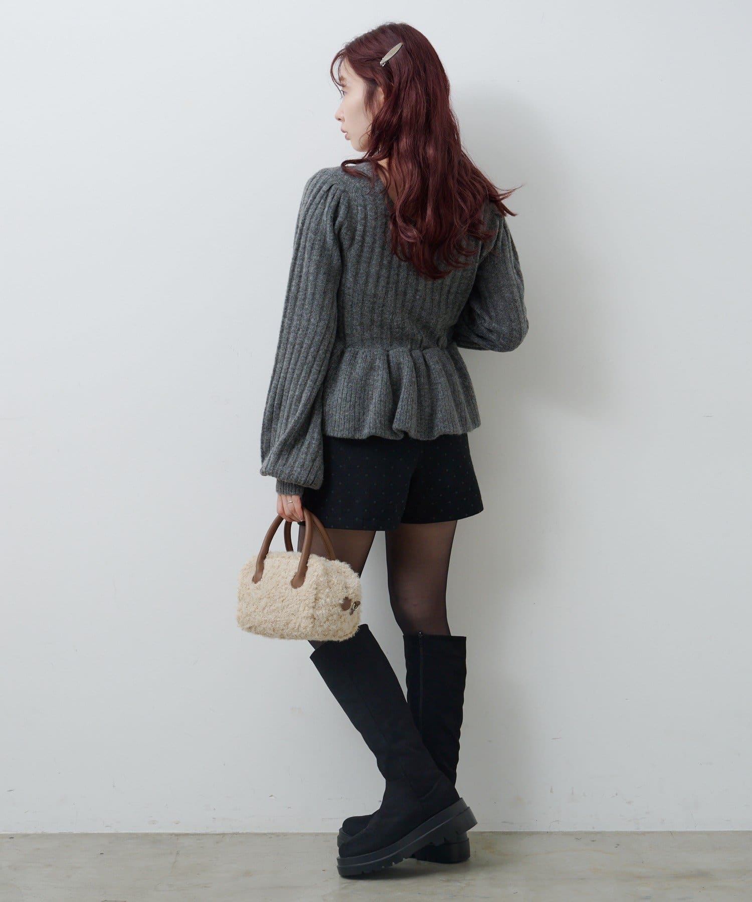 Kastane(カスタネ) 【11.8(土)12:00発売/WEB先行/セットアップ対応/2サイズ展開】ドットツイードショートパンツ