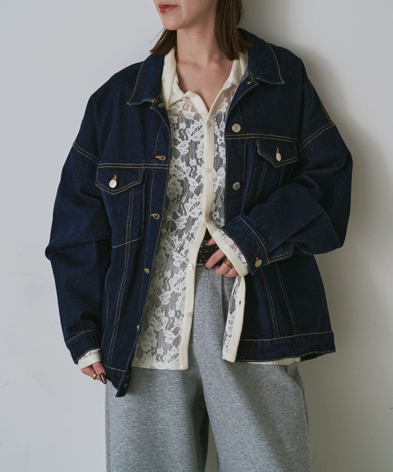 -goocy-(グーシー) ビッグシルエットデニムジャケット