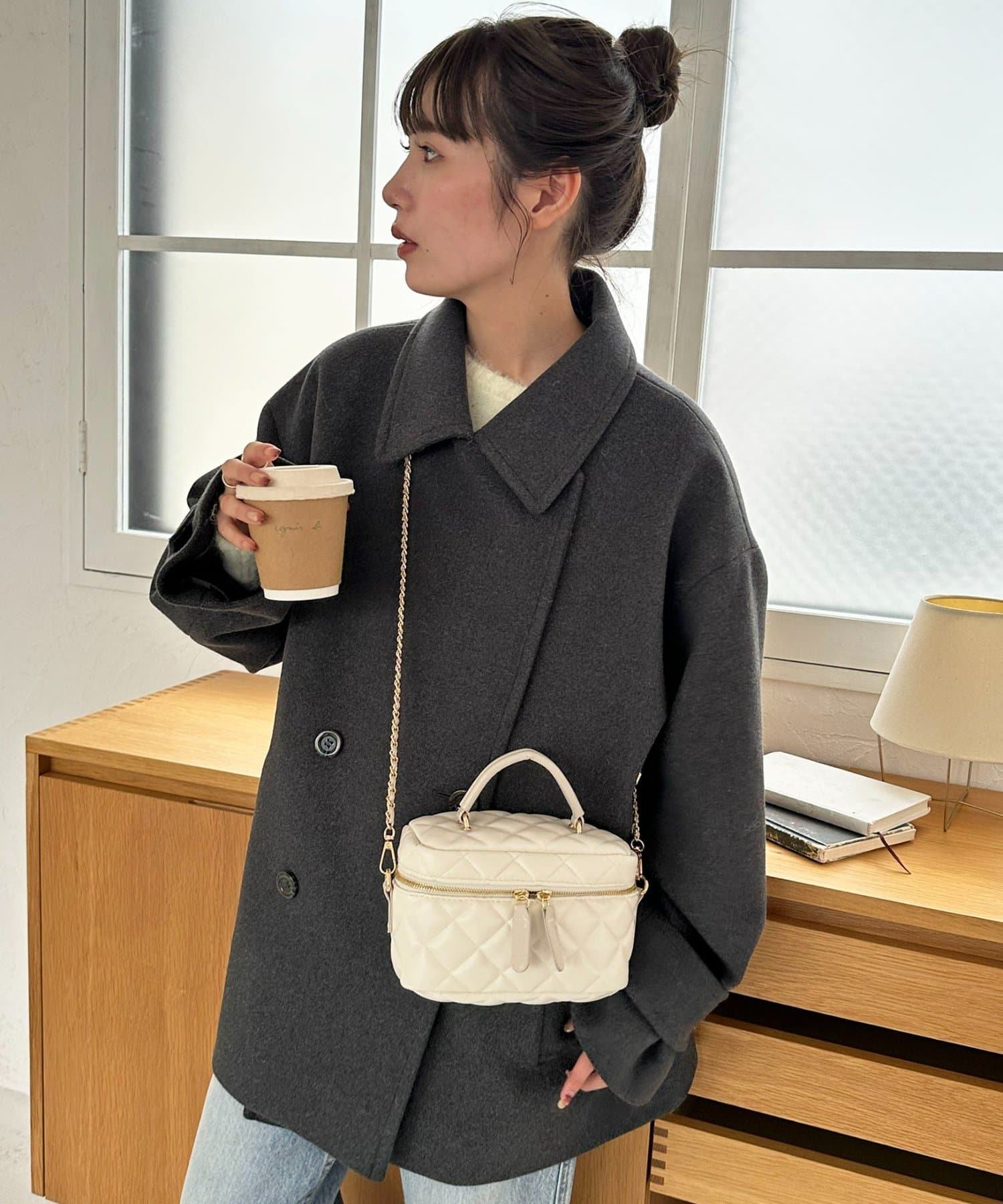 DISCOAT(ディスコート) キルティングバニテイバッグ