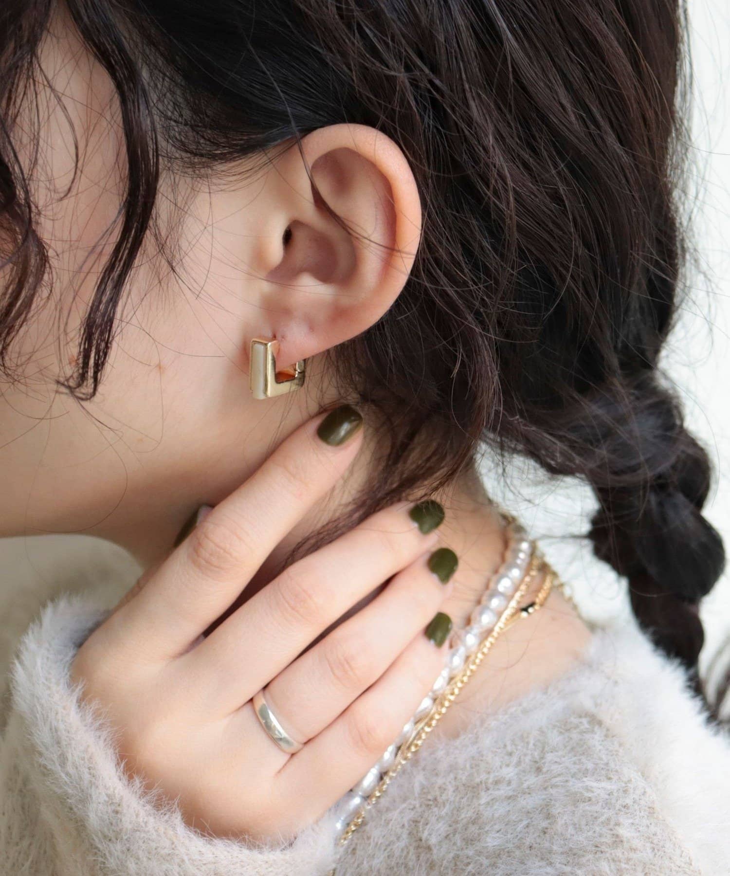 FREDY & GLOSTER(フレディ アンド グロスター) スクエアワンタッチピアス