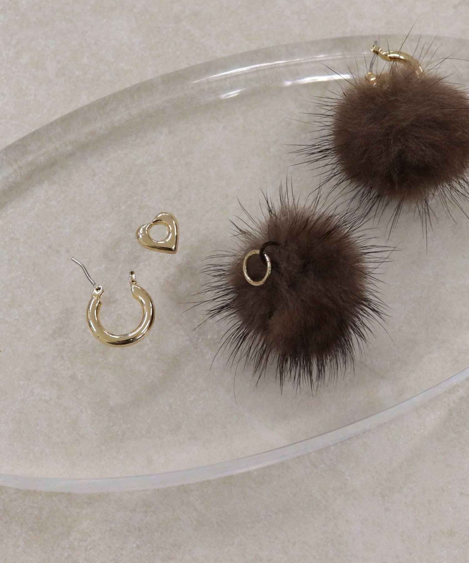 FREDY & GLOSTER(フレディ アンド グロスター) ミンクファーカスタムフープピアス