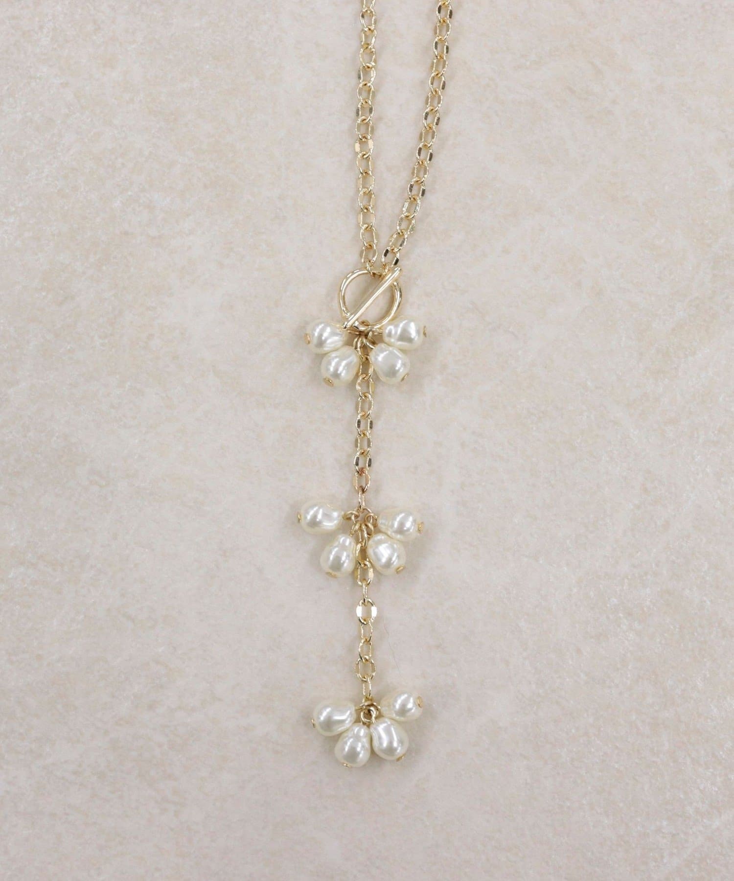 FREDY & GLOSTER(フレディ アンド グロスター) 粒パールY字チェーンネックレス