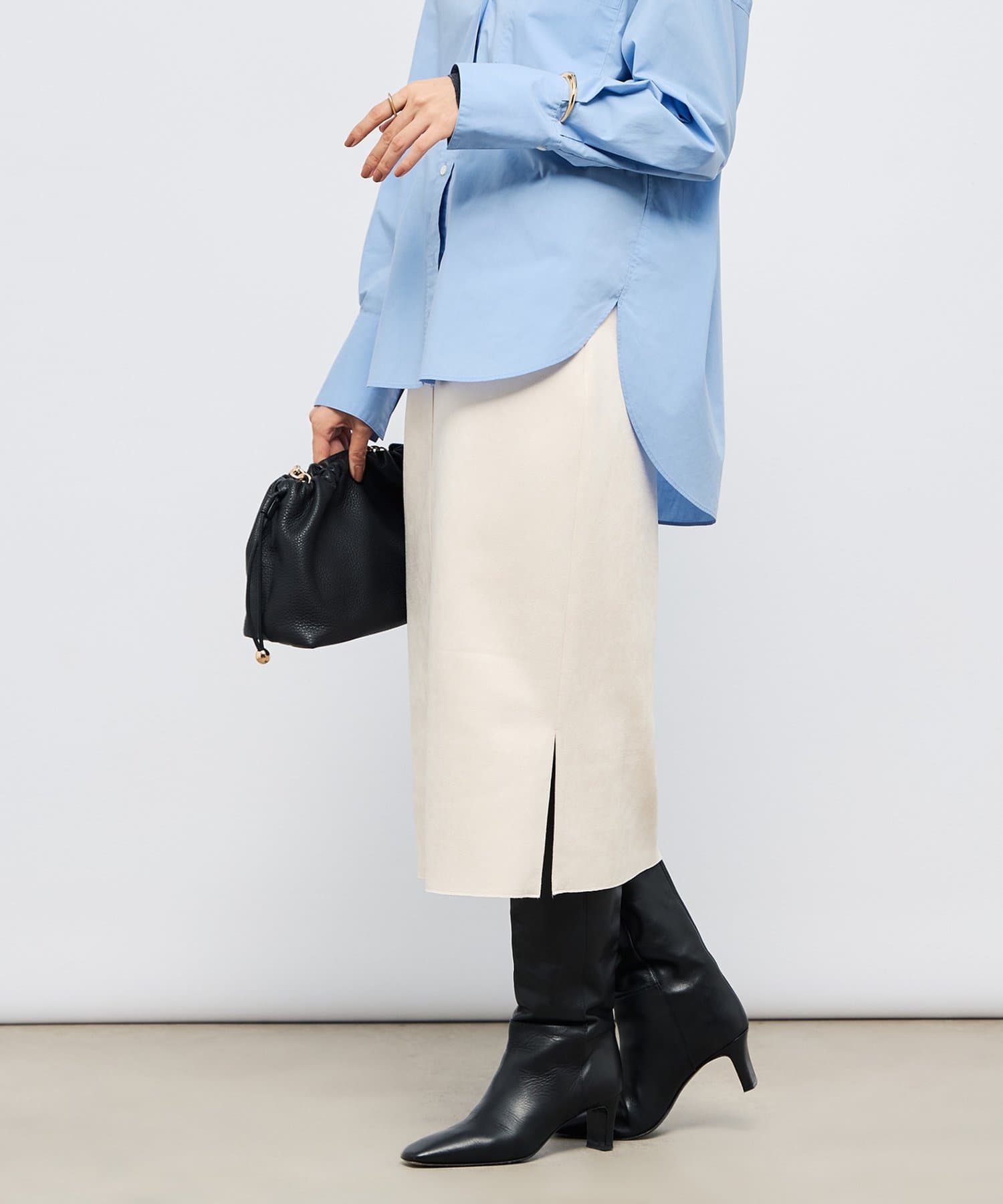 NOLLEY'S(ノーリーズ) ウォッシャブルスエードダンボールタイトスカート