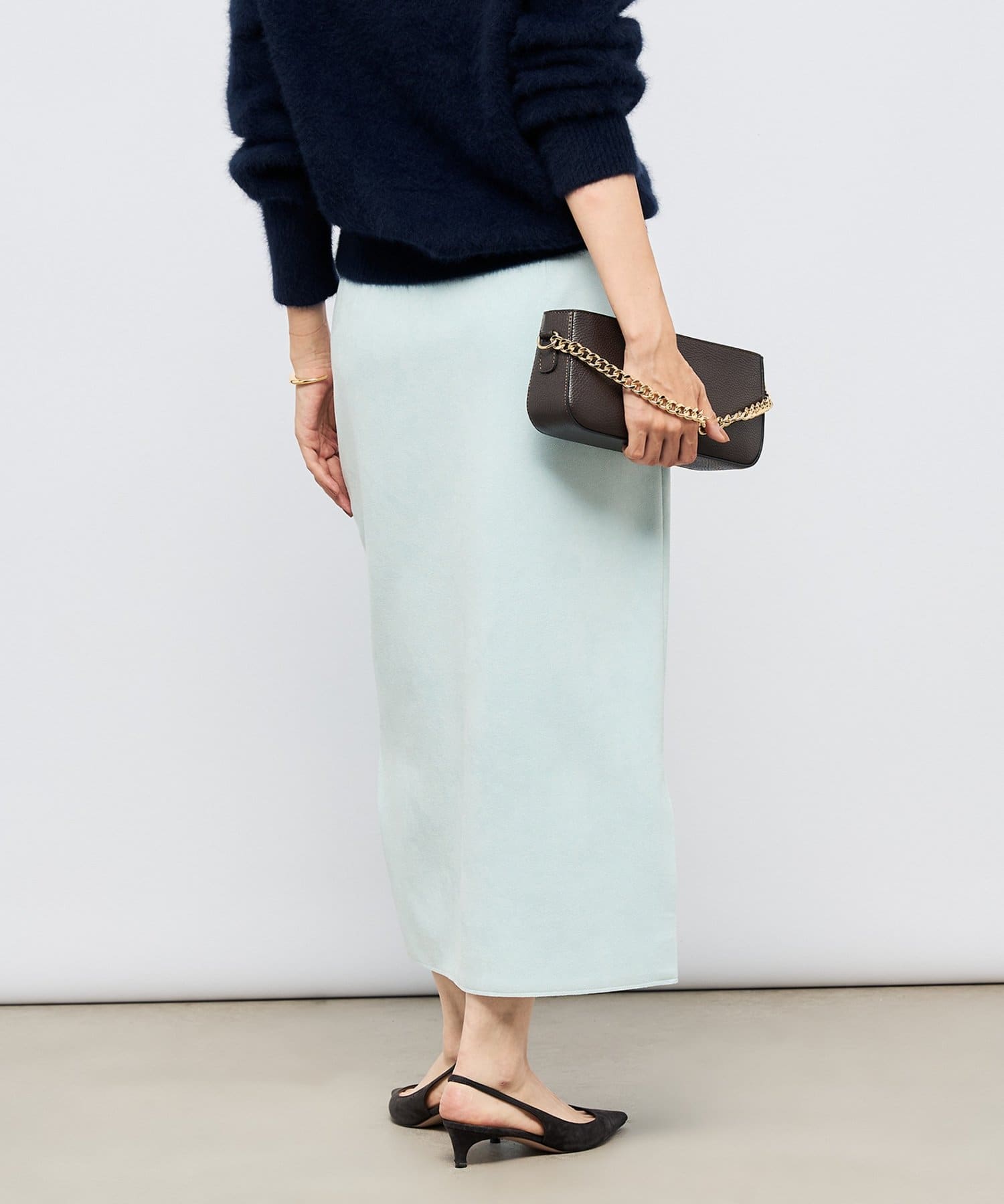 NOLLEY'S(ノーリーズ) ウォッシャブルスエードダンボールタイトスカート