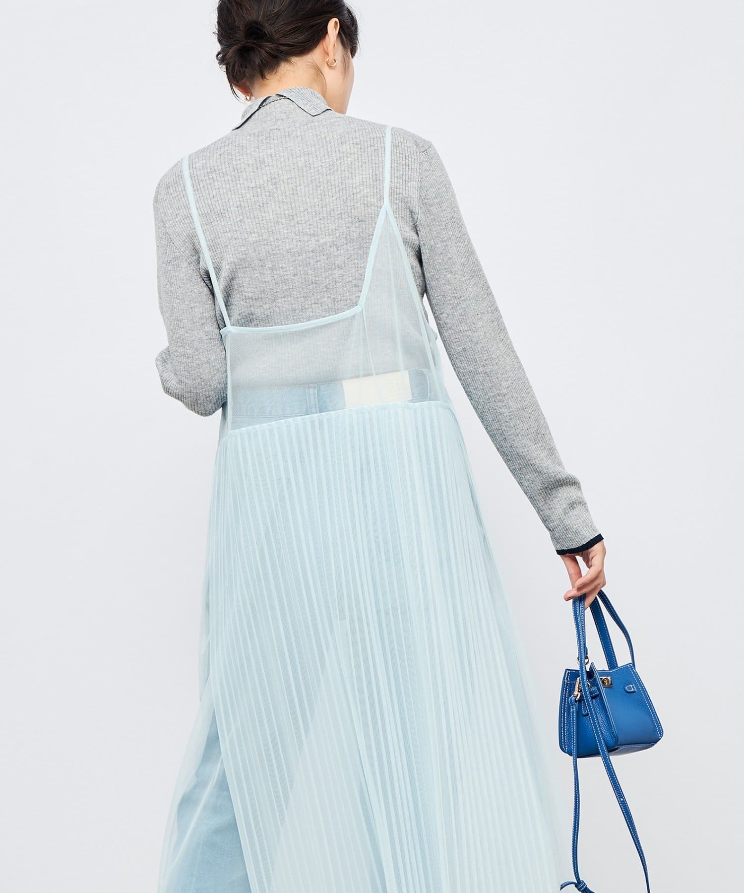 NOLLEY'S(ノーリーズ) 《手洗い可能》3×2リブ配色タートルネック