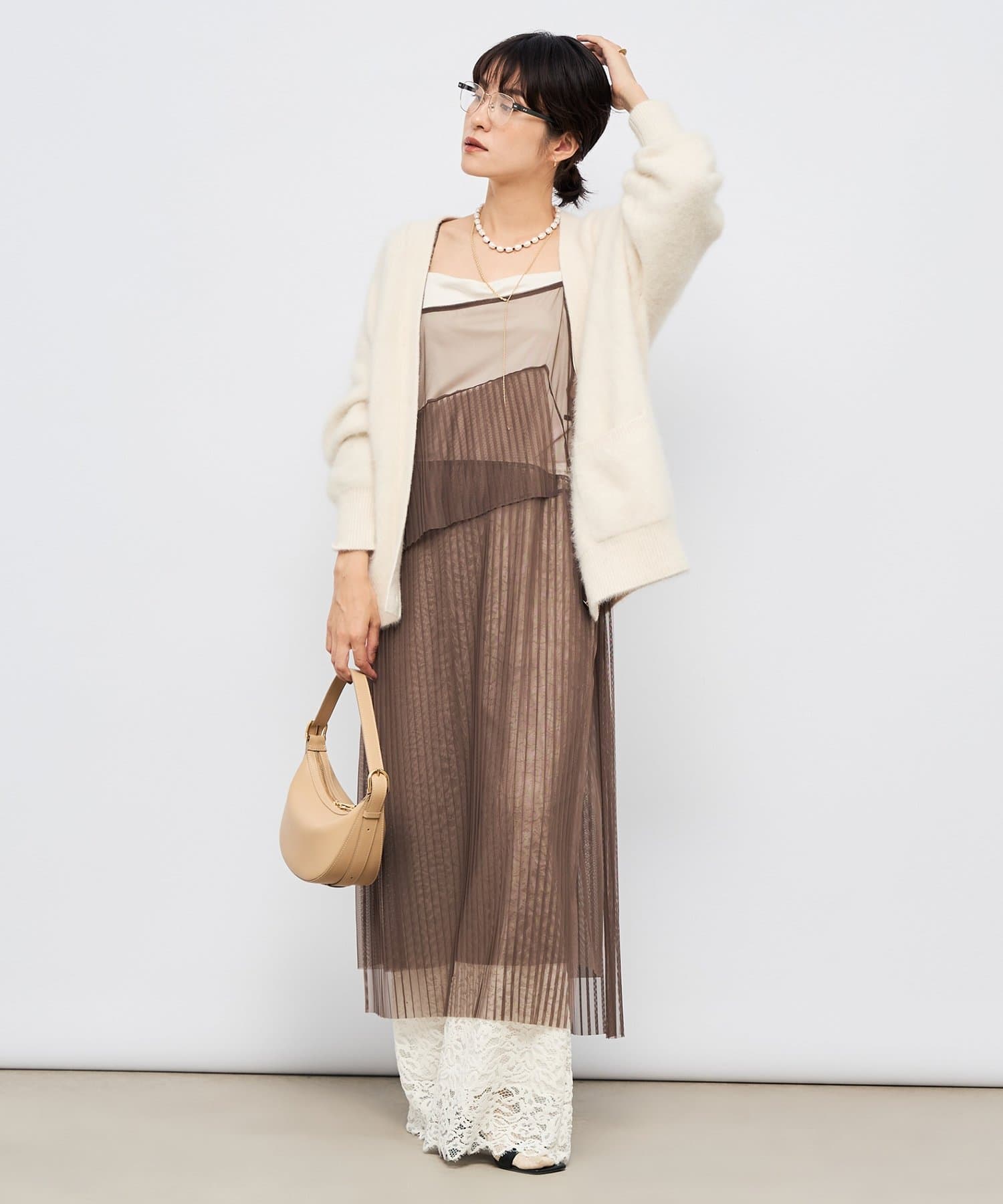 NOLLEY'S(ノーリーズ) ウォッシャブルチュールキャミワンピース