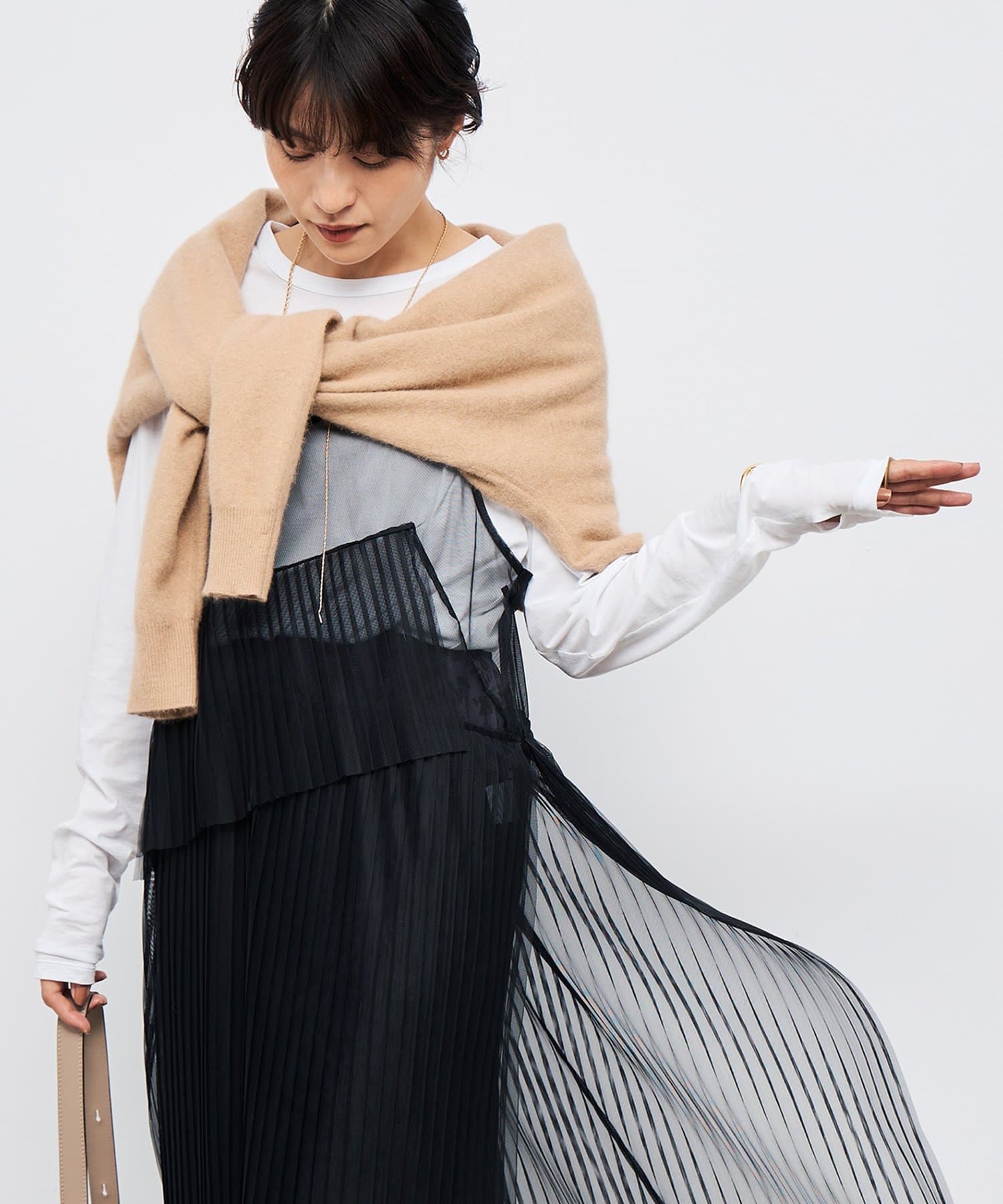 NOLLEY'S(ノーリーズ) ウォッシャブルチュールキャミワンピース