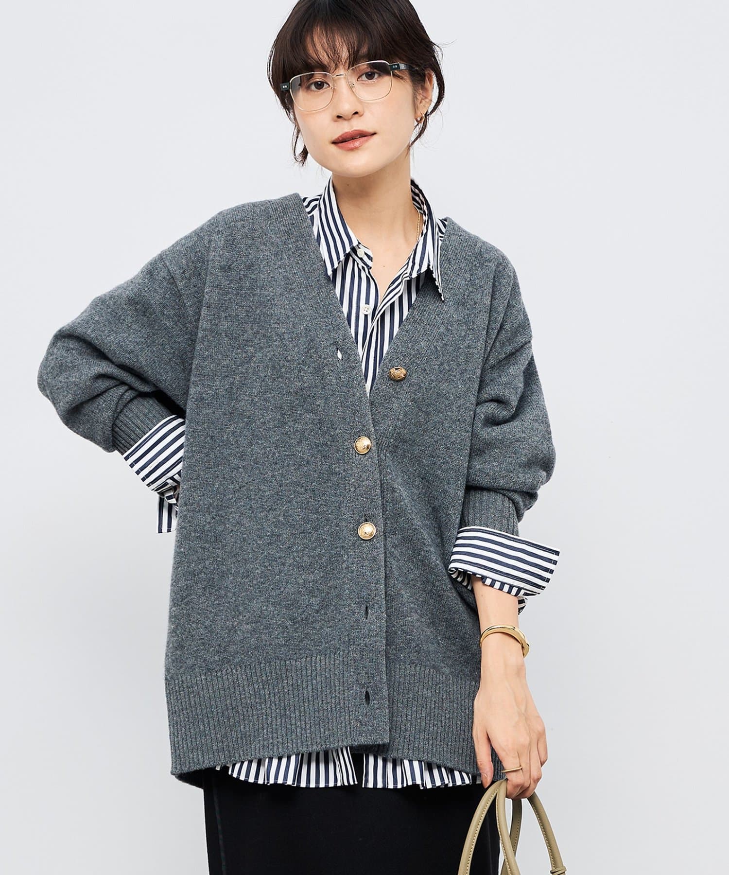 NOLLEY'S(ノーリーズ) 【WEB限定アイテム】2WAY長めVネックカーディガン