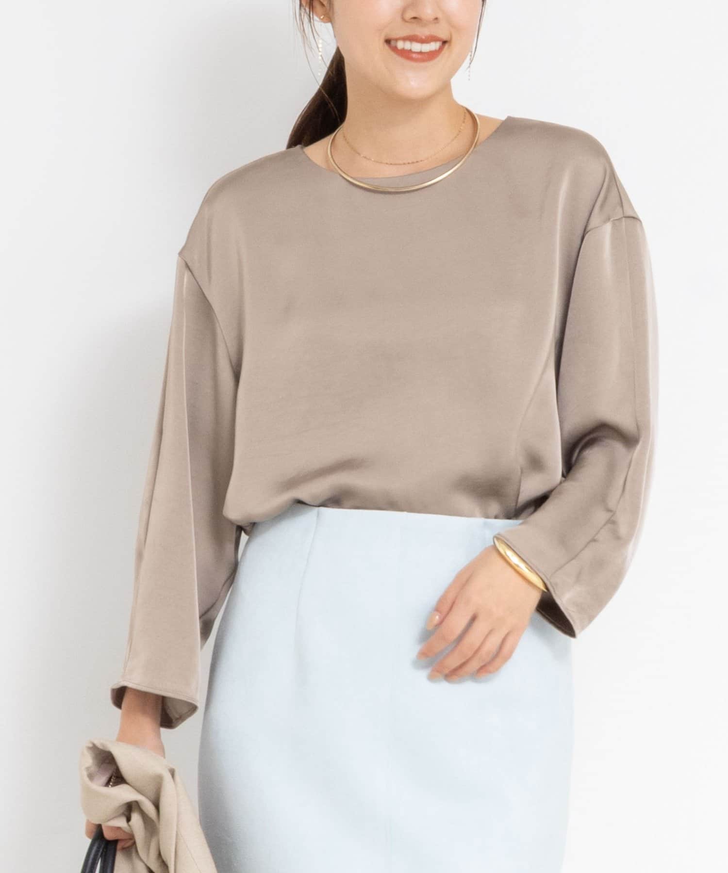 NOLLEY'S(ノーリーズ) ウォッシャブル2WAYサテンブラウス