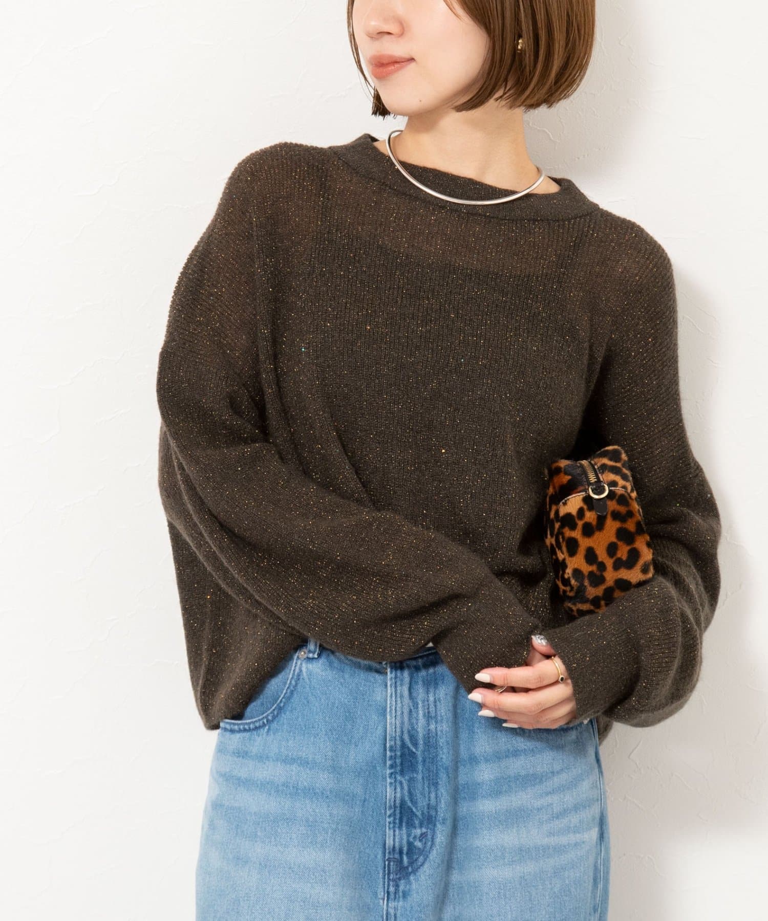 NOLLEY'S(ノーリーズ) 《手洗い可能》スパンコールプルオーバー