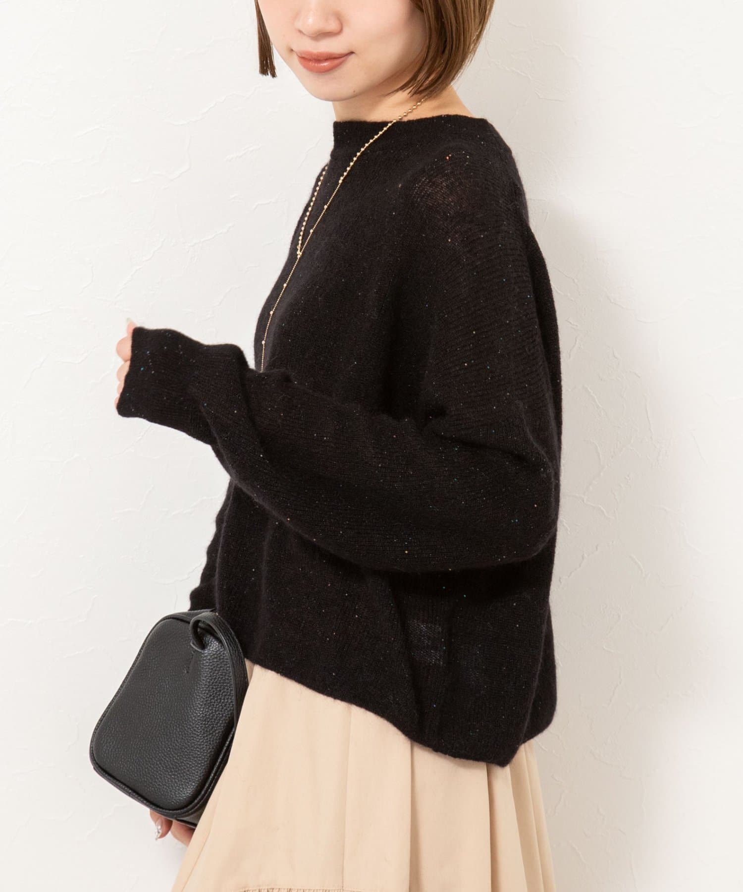 NOLLEY'S(ノーリーズ) 《手洗い可能》スパンコールプルオーバー