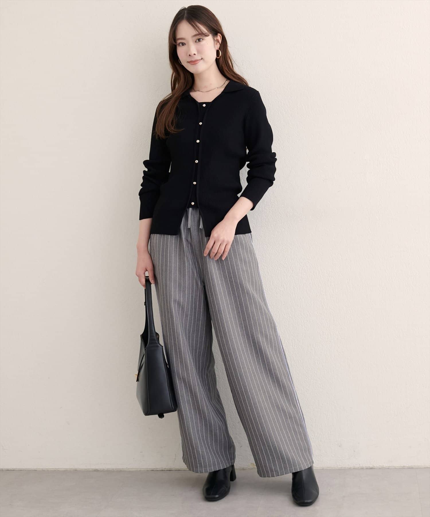 NICE CLAUP / OLIVE des OLIVE OUTLET(ナイスクラップ  / オリーブ デ オリーブ アウトレット) 【natural couture】サイドラインイージーパンツ