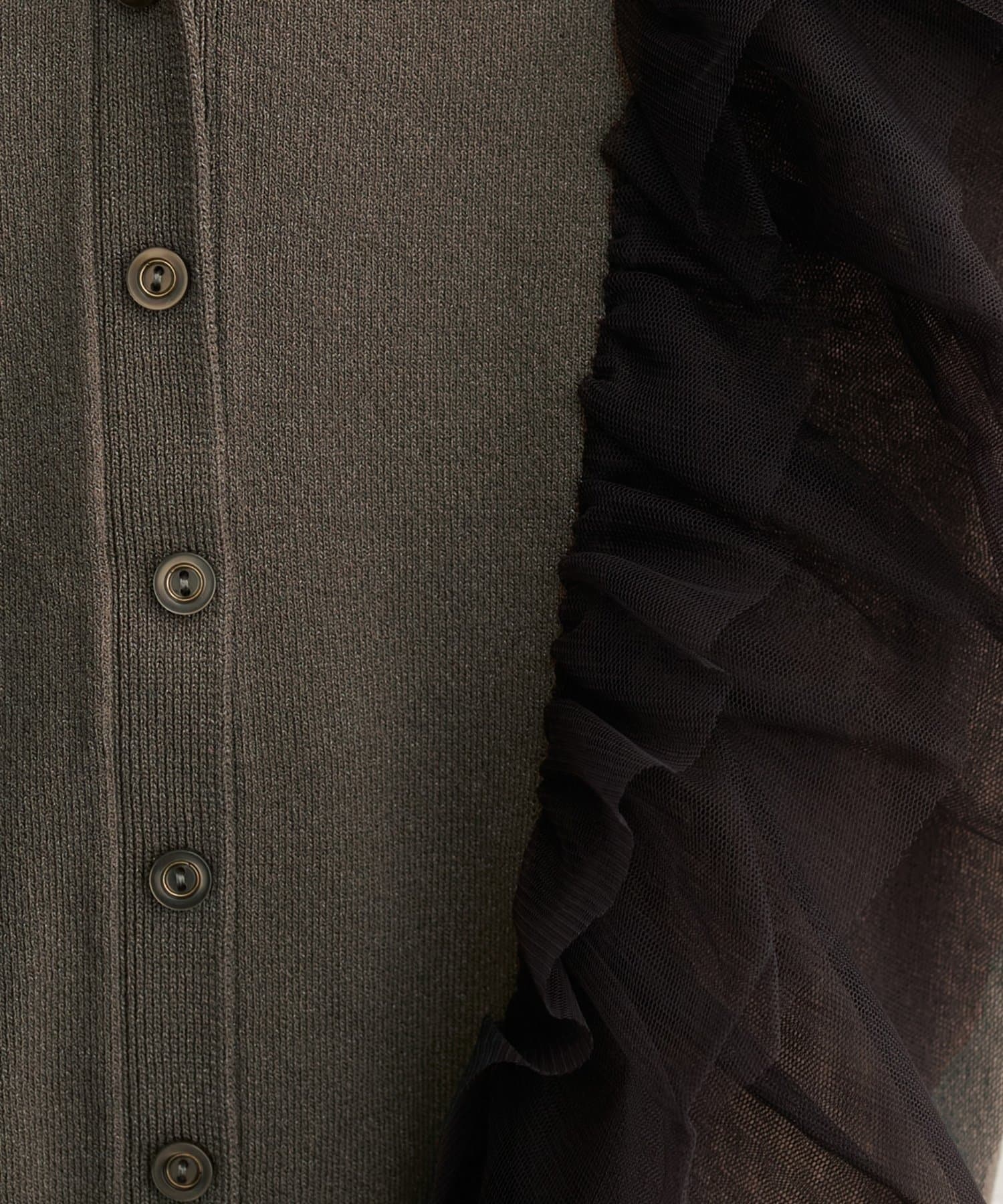 NICE CLAUP / OLIVE des OLIVE OUTLET(ナイスクラップ  / オリーブ デ オリーブ アウトレット) 【natural couture】チュールフリルニットベスト