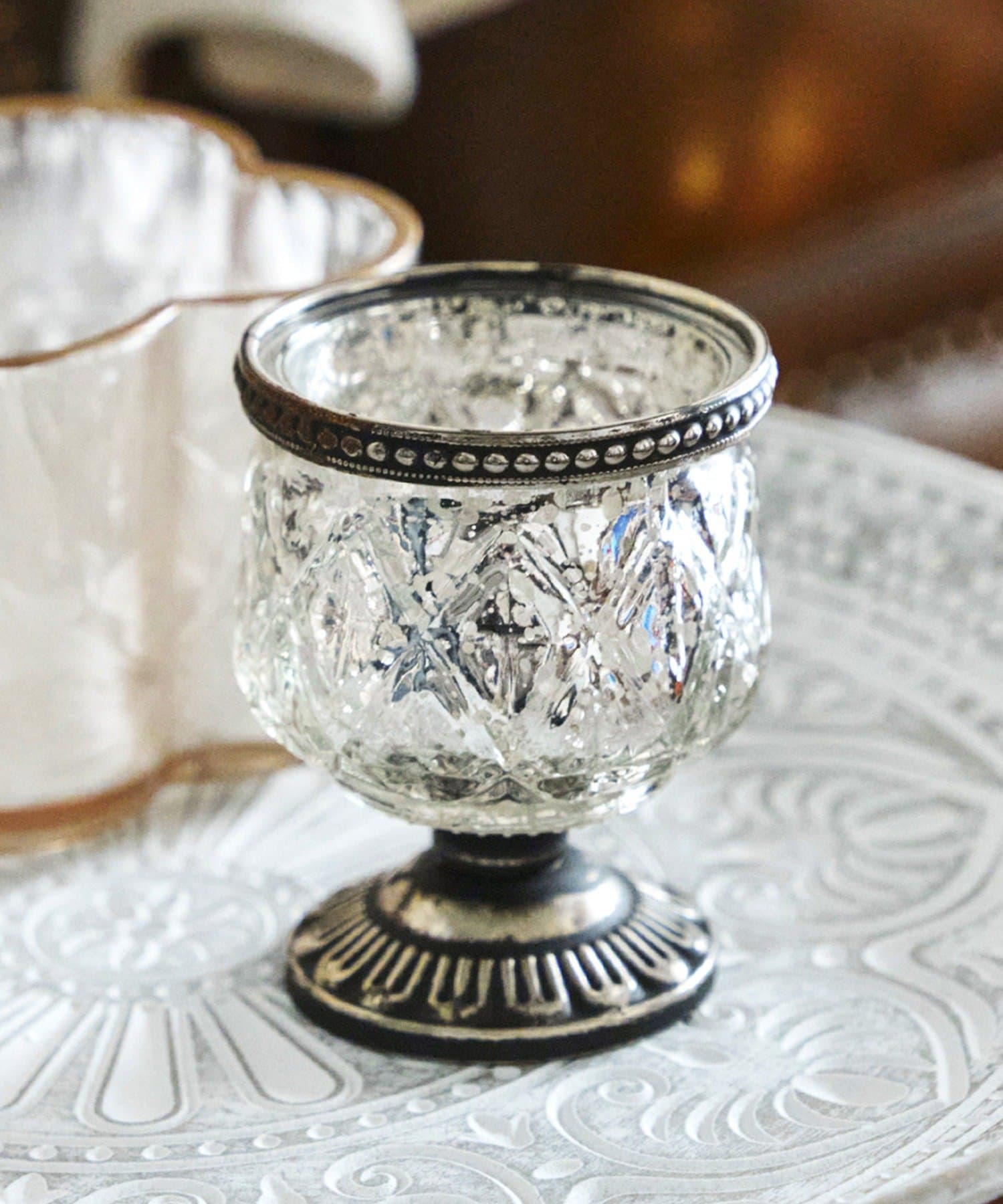 salut!(サリュ) 《WEB限定再入荷》アンティークガラスカップ/フレンチモロッコ