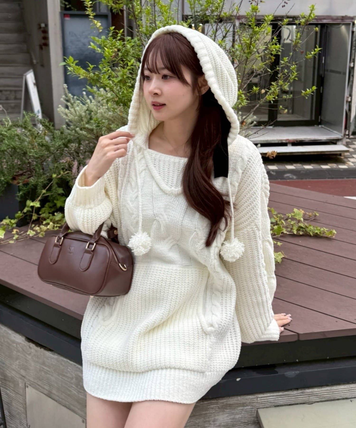 Remind me and forever(リマインドミーアンドフォーエバー) モールケーブルフーディーミニワンピース