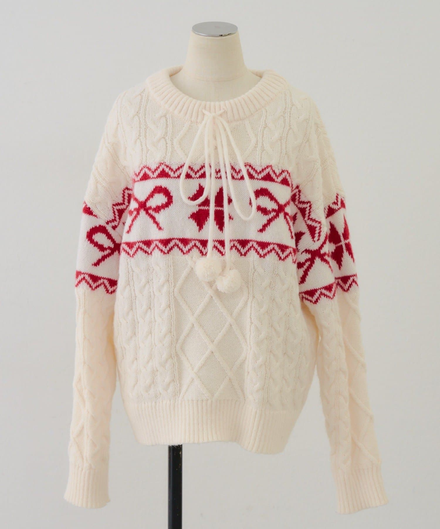 Remind me and forever(リマインドミーアンドフォーエバー) 【HolidayCollection】カウチン風ニットプルオーバー