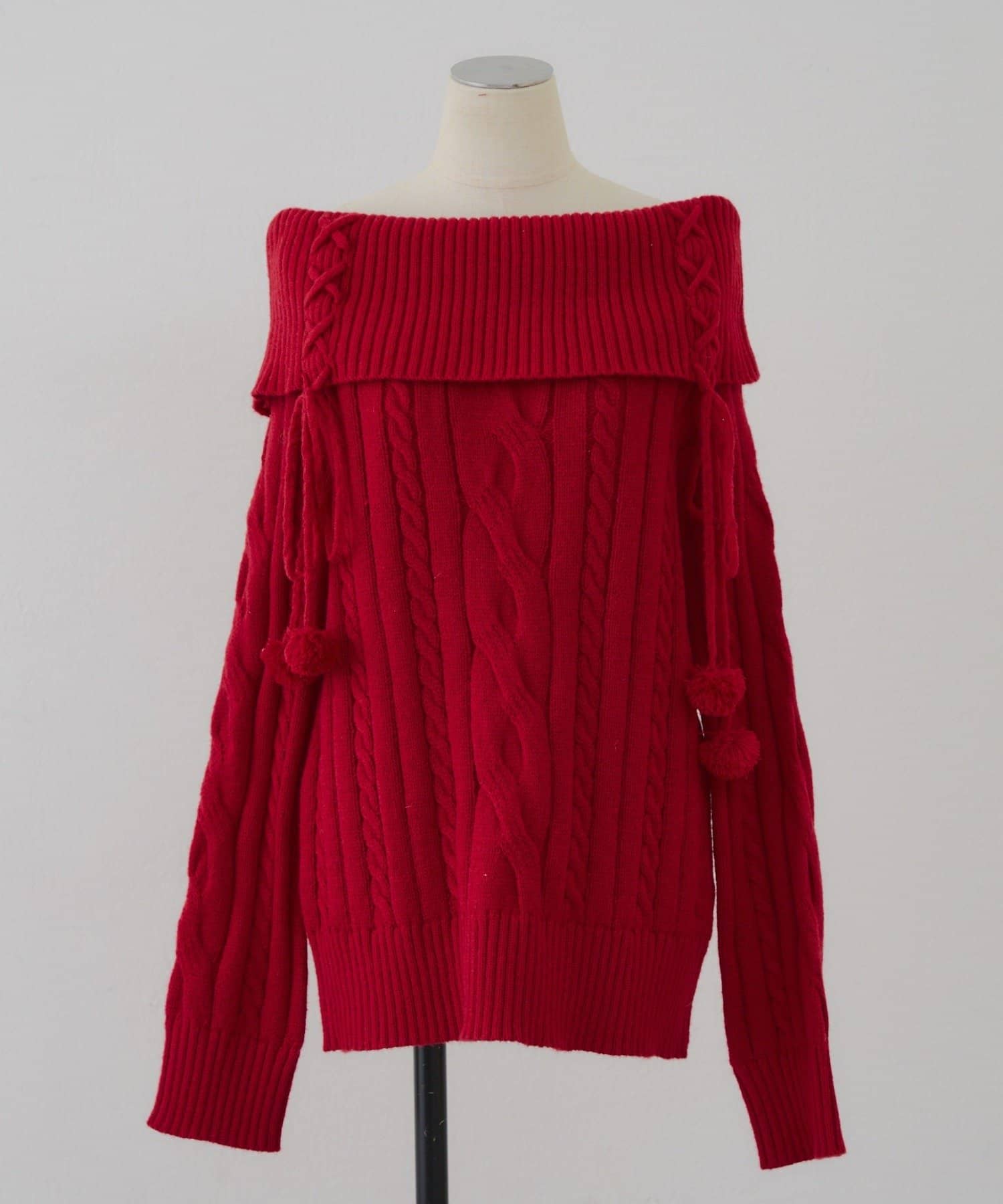 Remind me and forever(リマインドミーアンドフォーエバー) 【HolidayCollection】オフショルケーブルニット