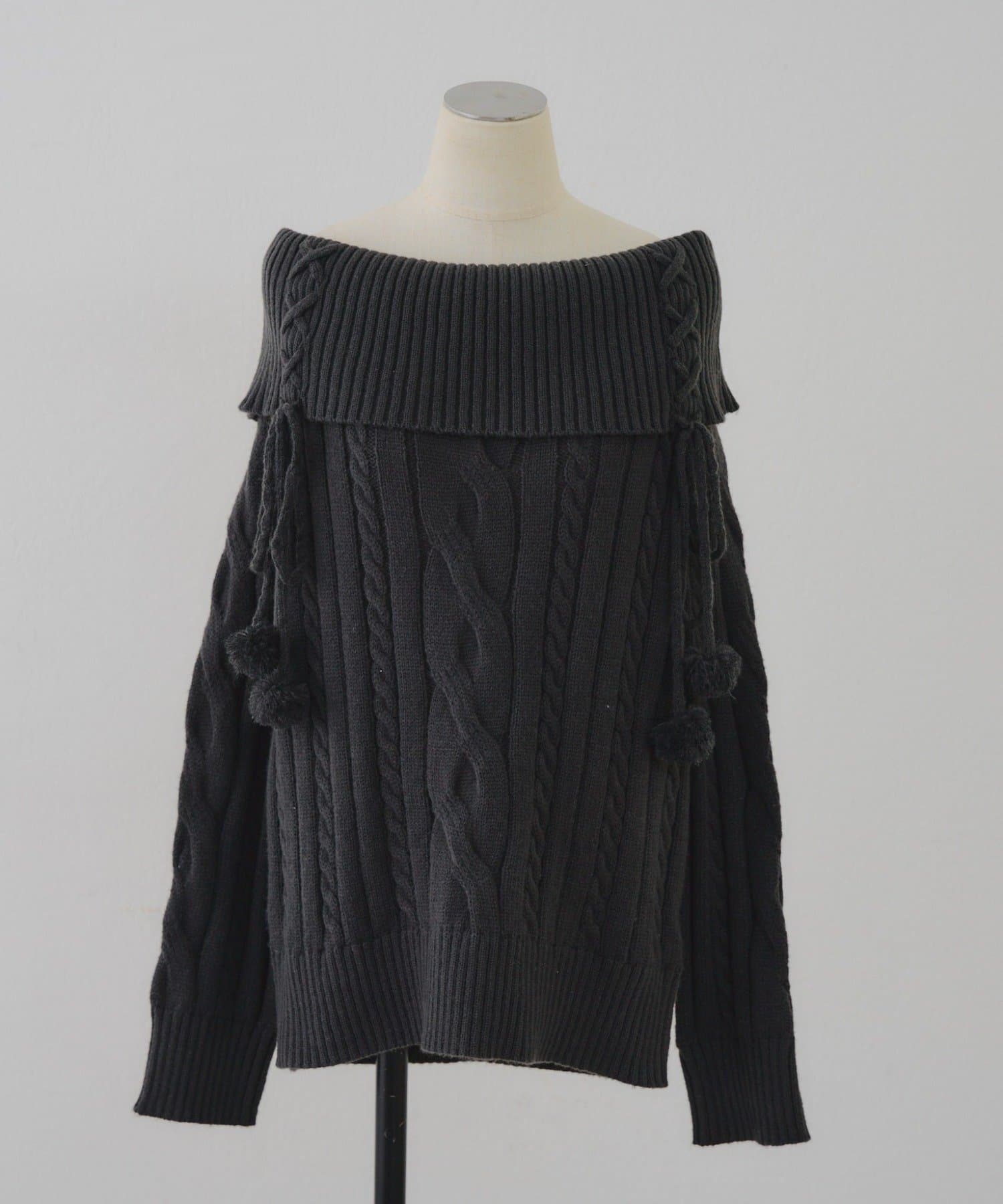 Remind me and forever(リマインドミーアンドフォーエバー) 【HolidayCollection】オフショルケーブルニット