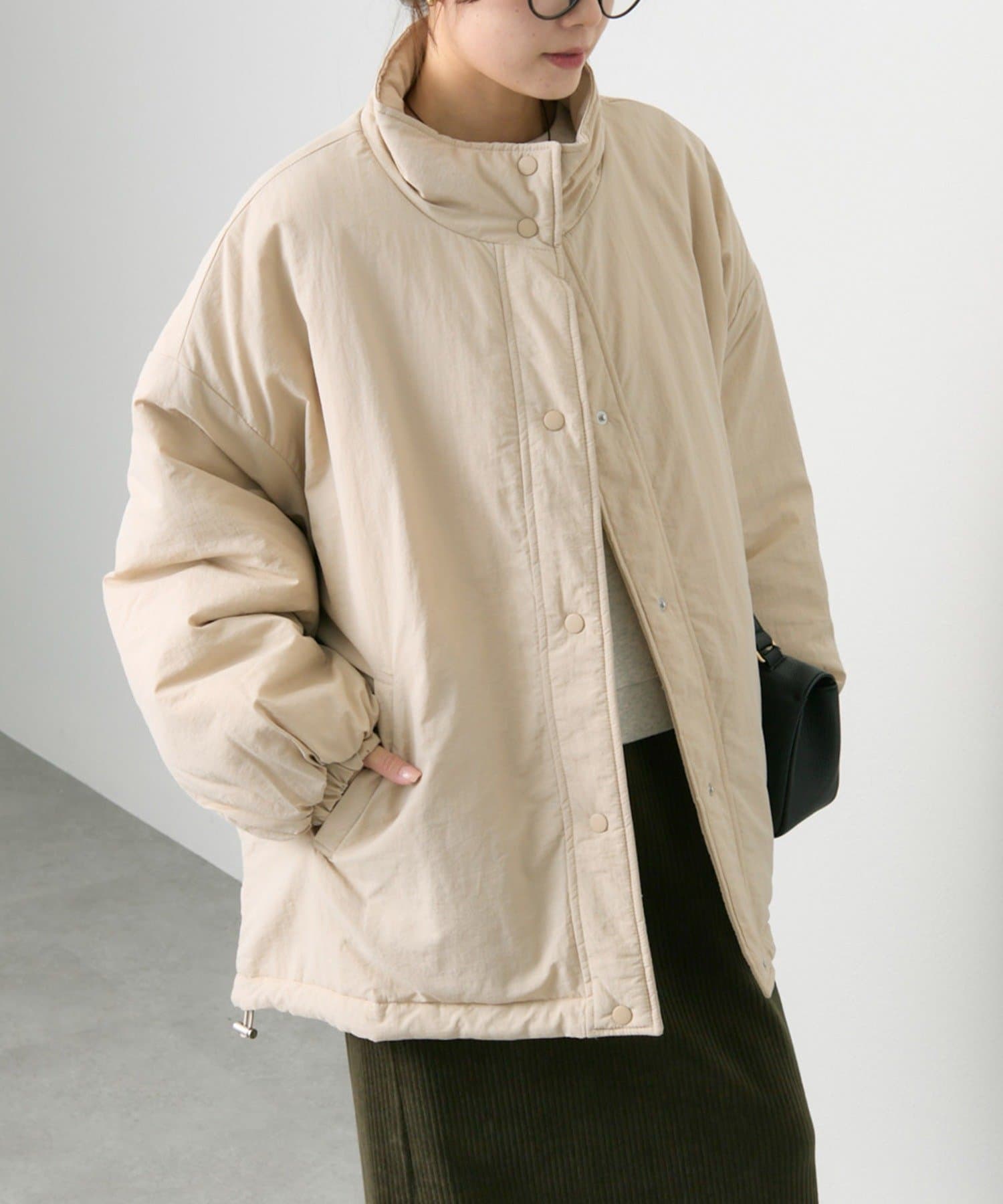 PUAL CE CIN(ピュアルセシン) 【WEB限定】リバーシブルスタンドカラーパファージャケット