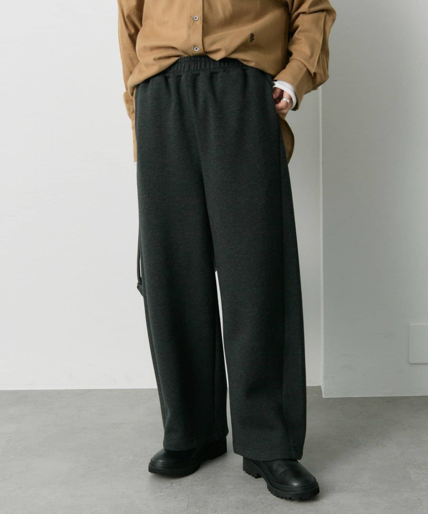 PUAL CE CIN(ピュアルセシン) スムースボンディングスウェットパンツ