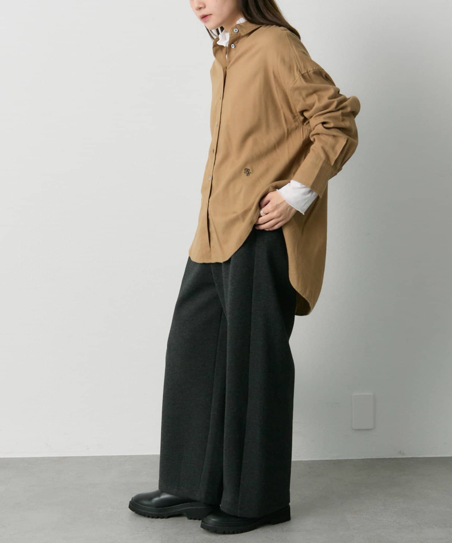 PUAL CE CIN(ピュアルセシン) スムースボンディングスウェットパンツ