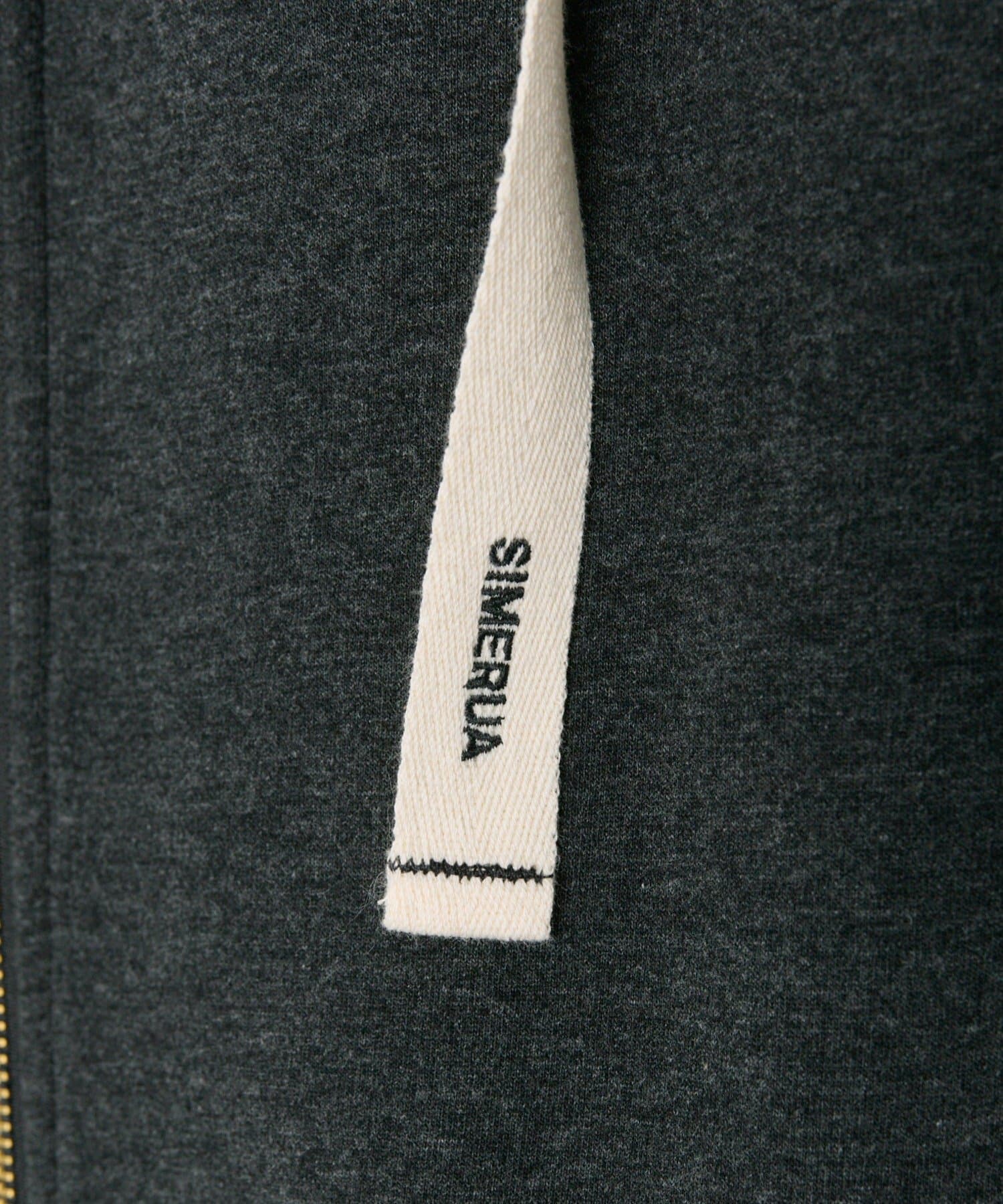 PUAL CE CIN(ピュアルセシン) スムースボンディングサイドリブジップパーカー