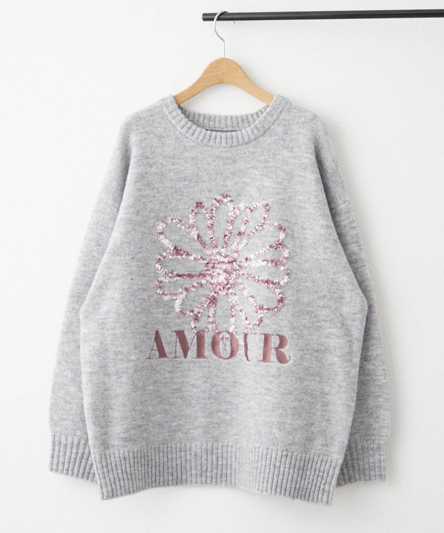 Remind me and forever(リマインドミーアンドフォーエバー) お花ジャガードニット