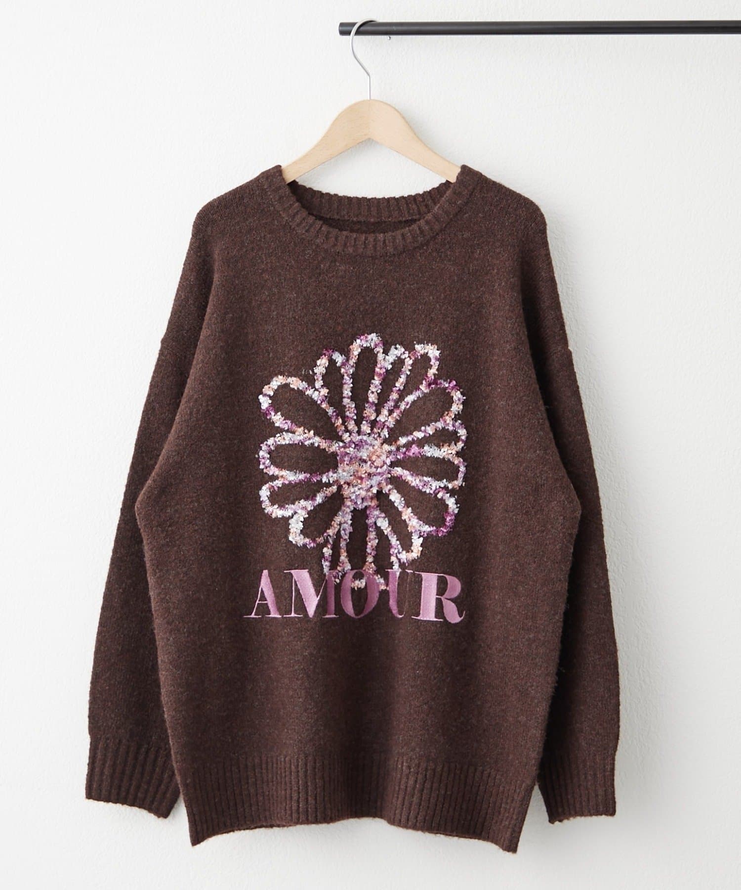 Remind me and forever(リマインドミーアンドフォーエバー) お花ジャガードニット