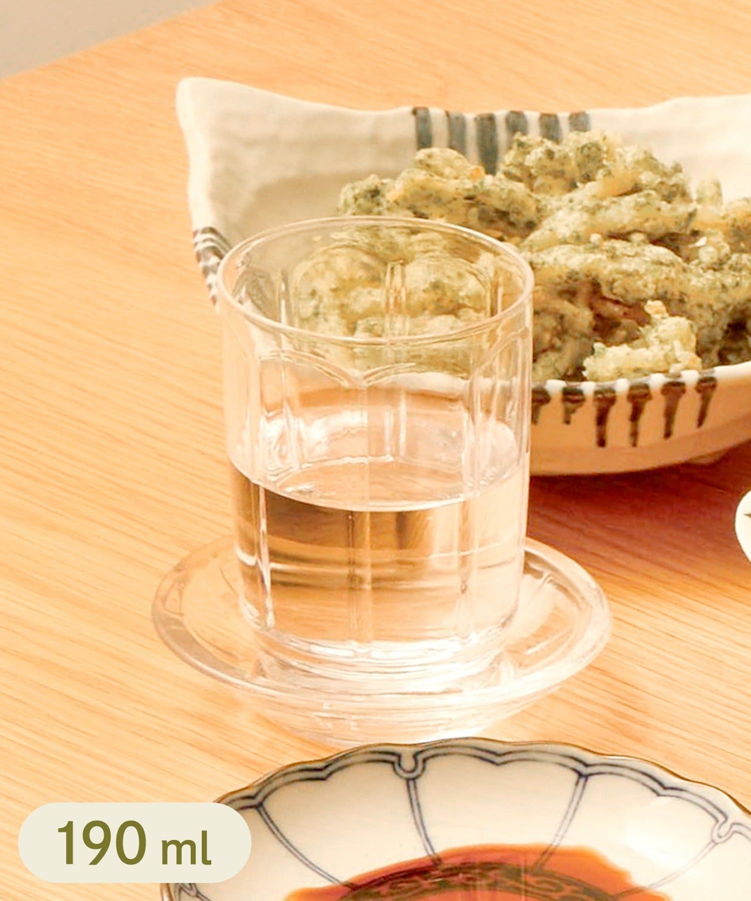 3COINS(スリーコインズ) 日本酒グラス受け皿セット：190ml