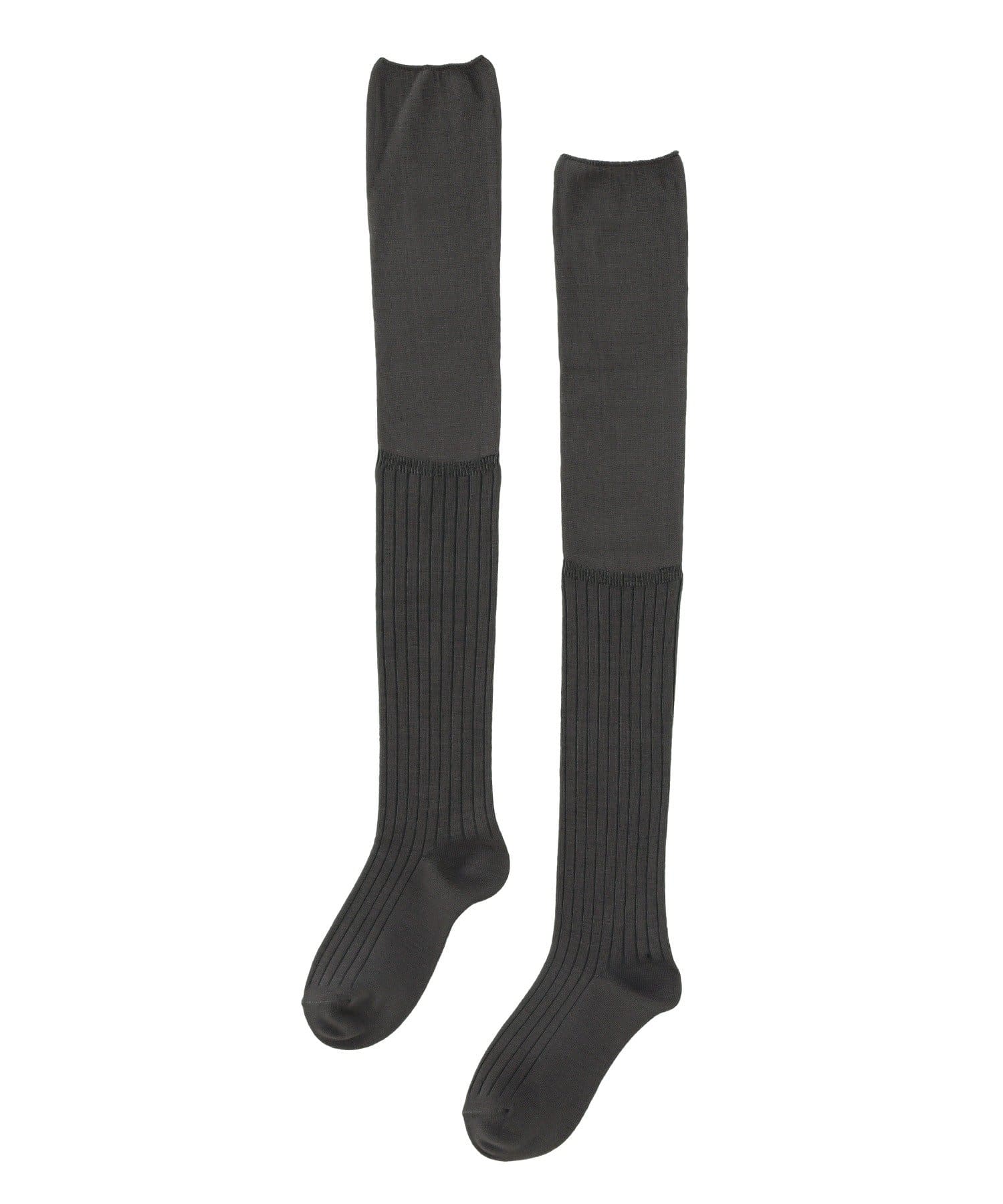 3COINS(スリーコインズ) リブニーハイソックス