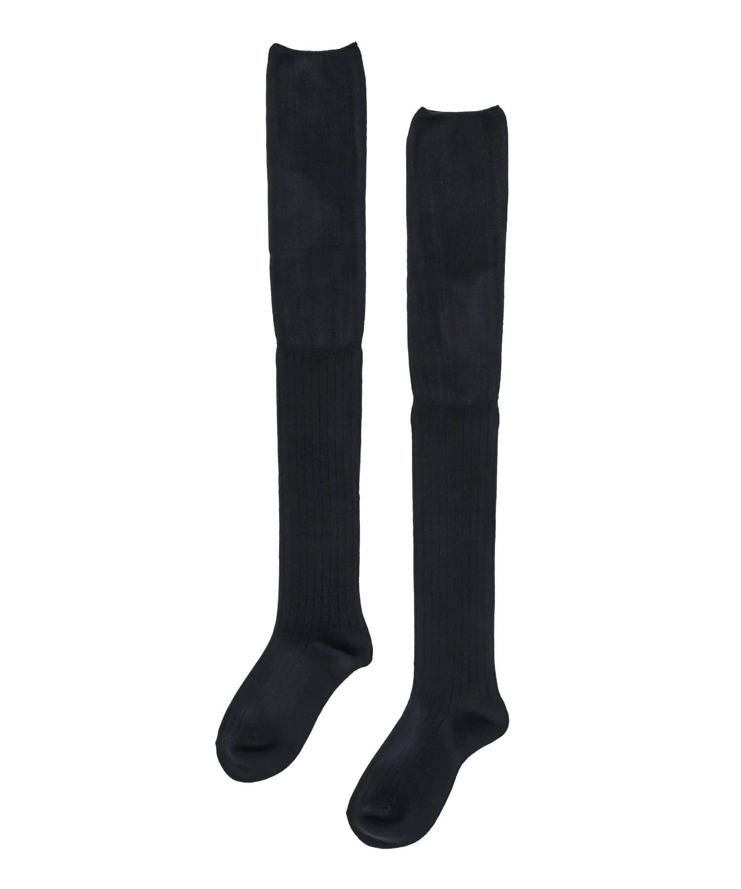 3COINS(スリーコインズ) リブニーハイソックス