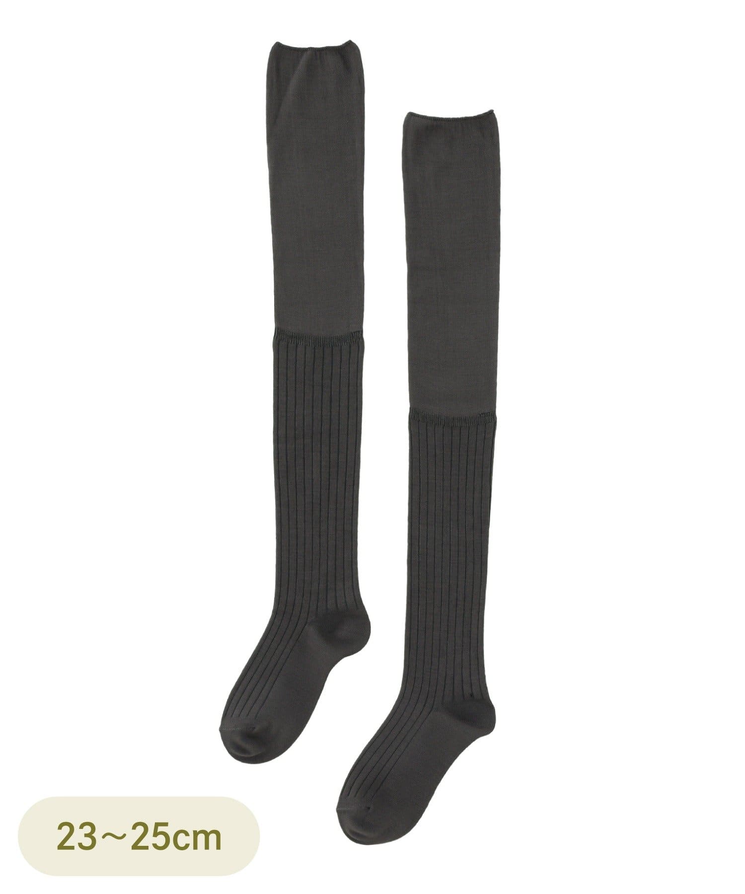 3COINS(スリーコインズ) リブニーハイソックス