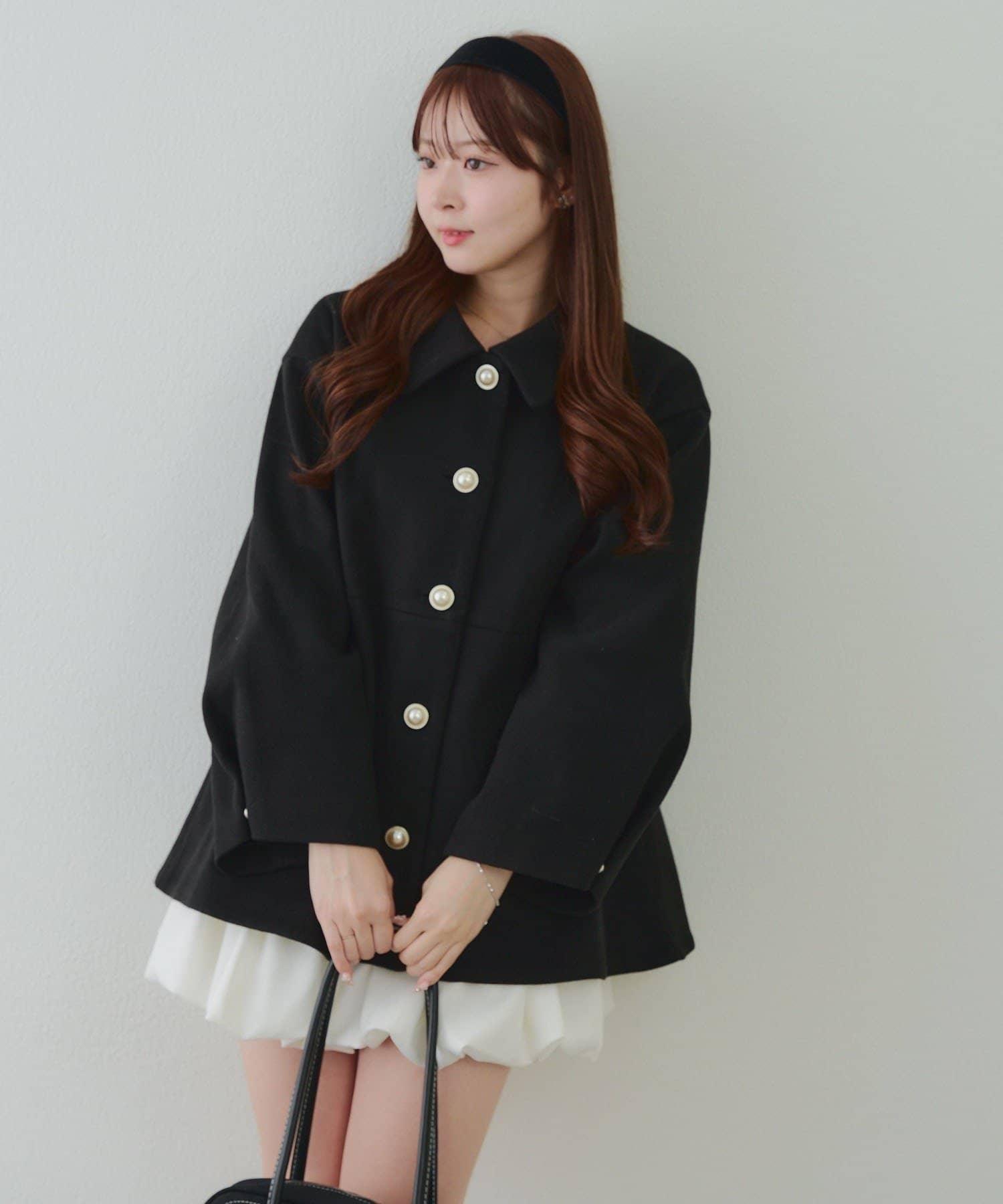 NICE CLAUP / OLIVE des OLIVE OUTLET(ナイスクラップ  / オリーブ デ オリーブ アウトレット) ミドル丈ペプラムコート