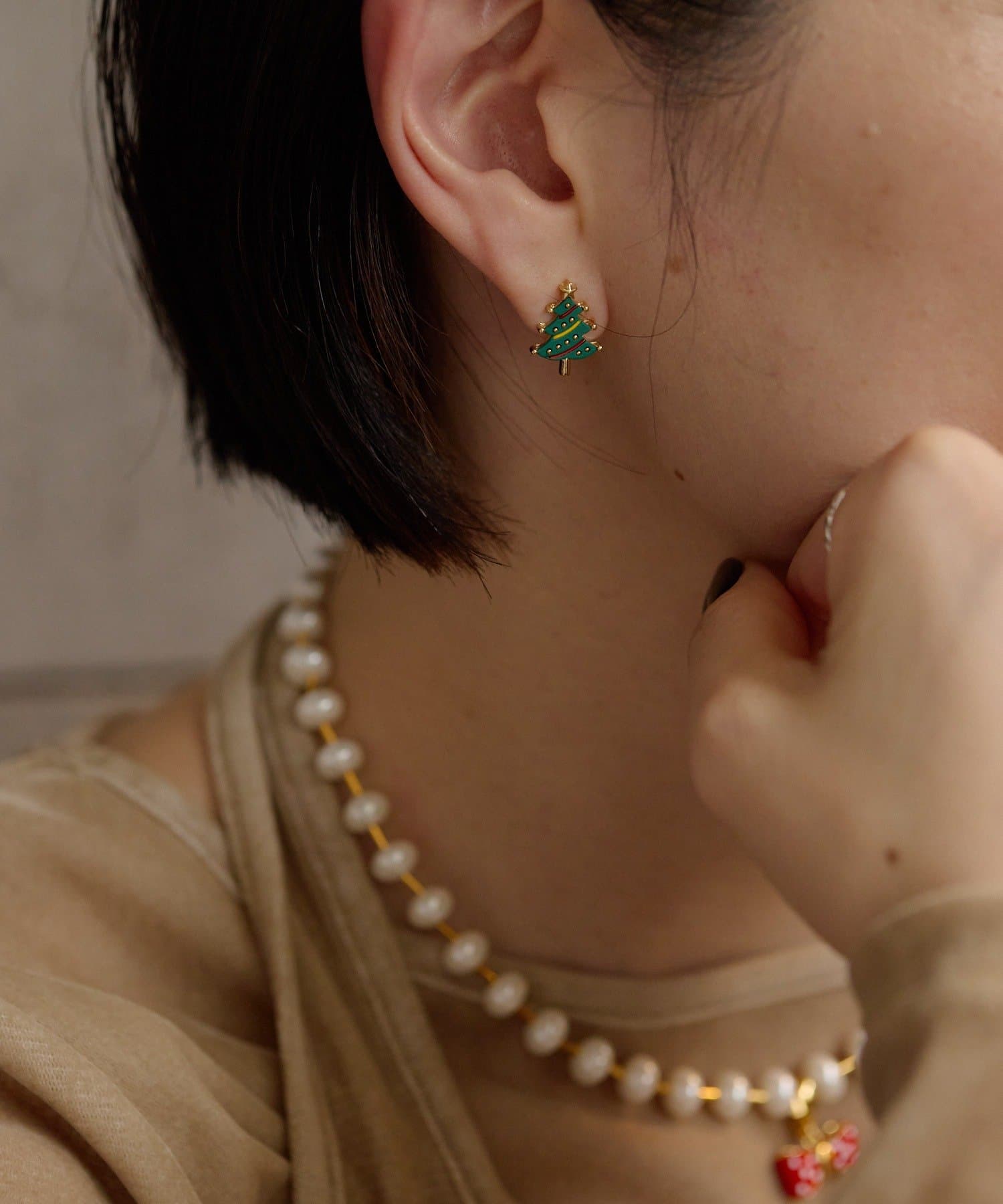 ear PAPILLONNER(イア パピヨネ) 追加！《WEB限定》クライミングサンタピアス