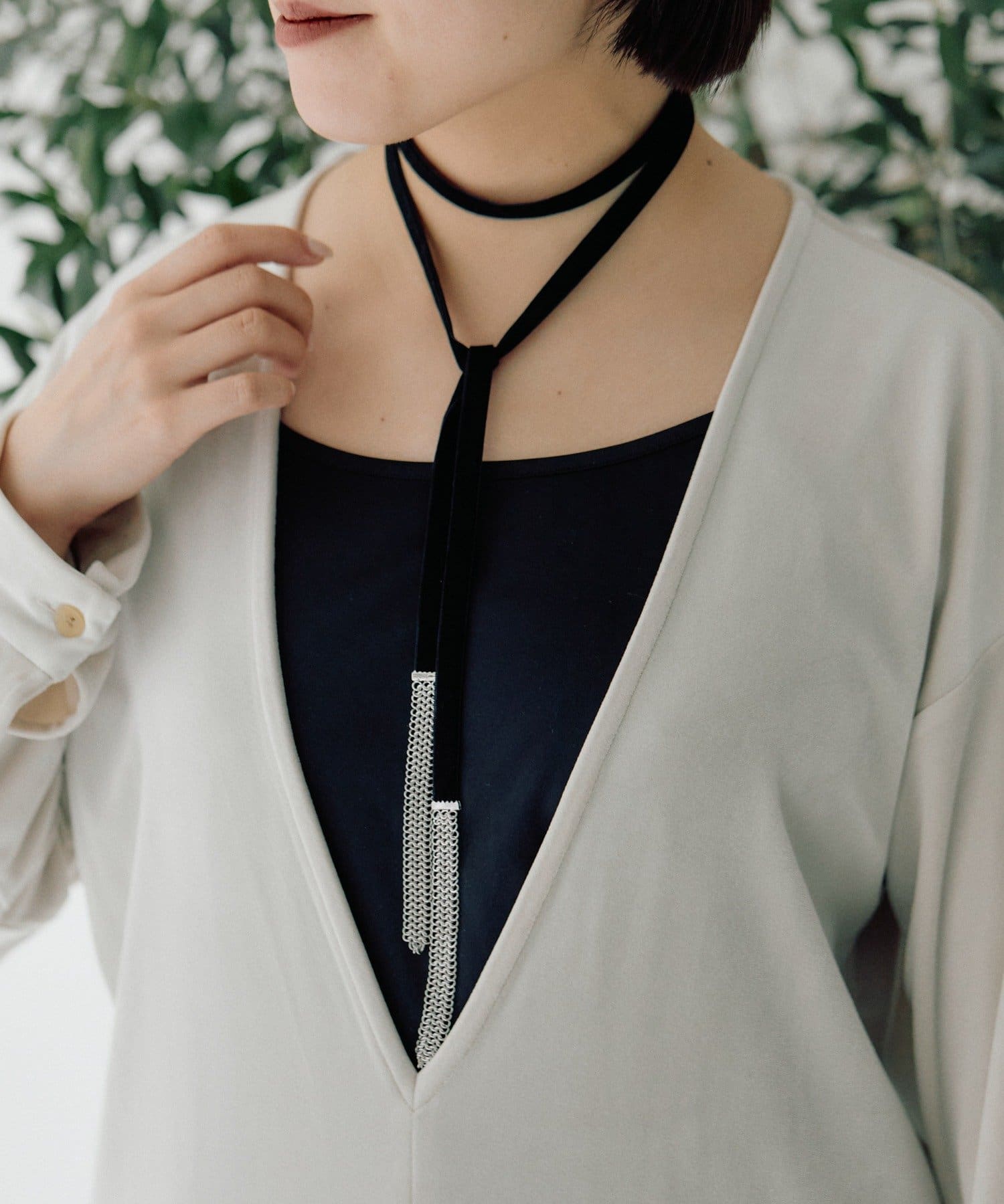 ear PAPILLONNER(イア パピヨネ) テープラリエットネックレス