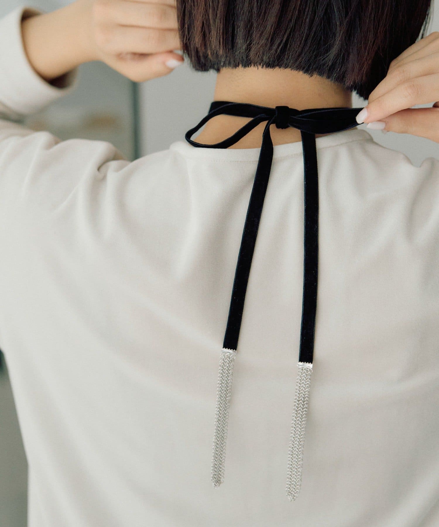 ear PAPILLONNER(イア パピヨネ) テープラリエットネックレス