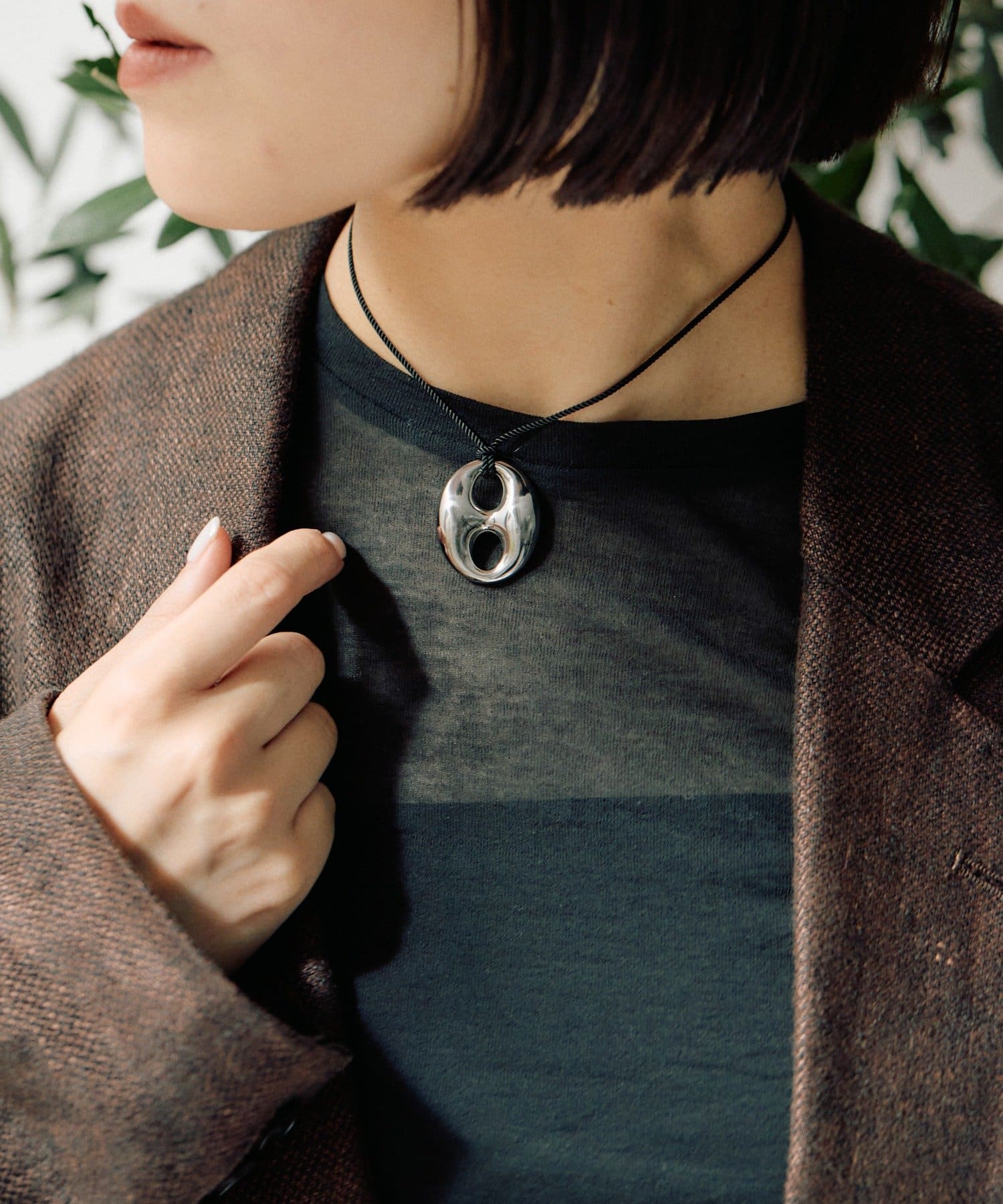 ear PAPILLONNER(イア パピヨネ) 《金属アレルギー対応/ステンレス》ぷっくりトップネックレス