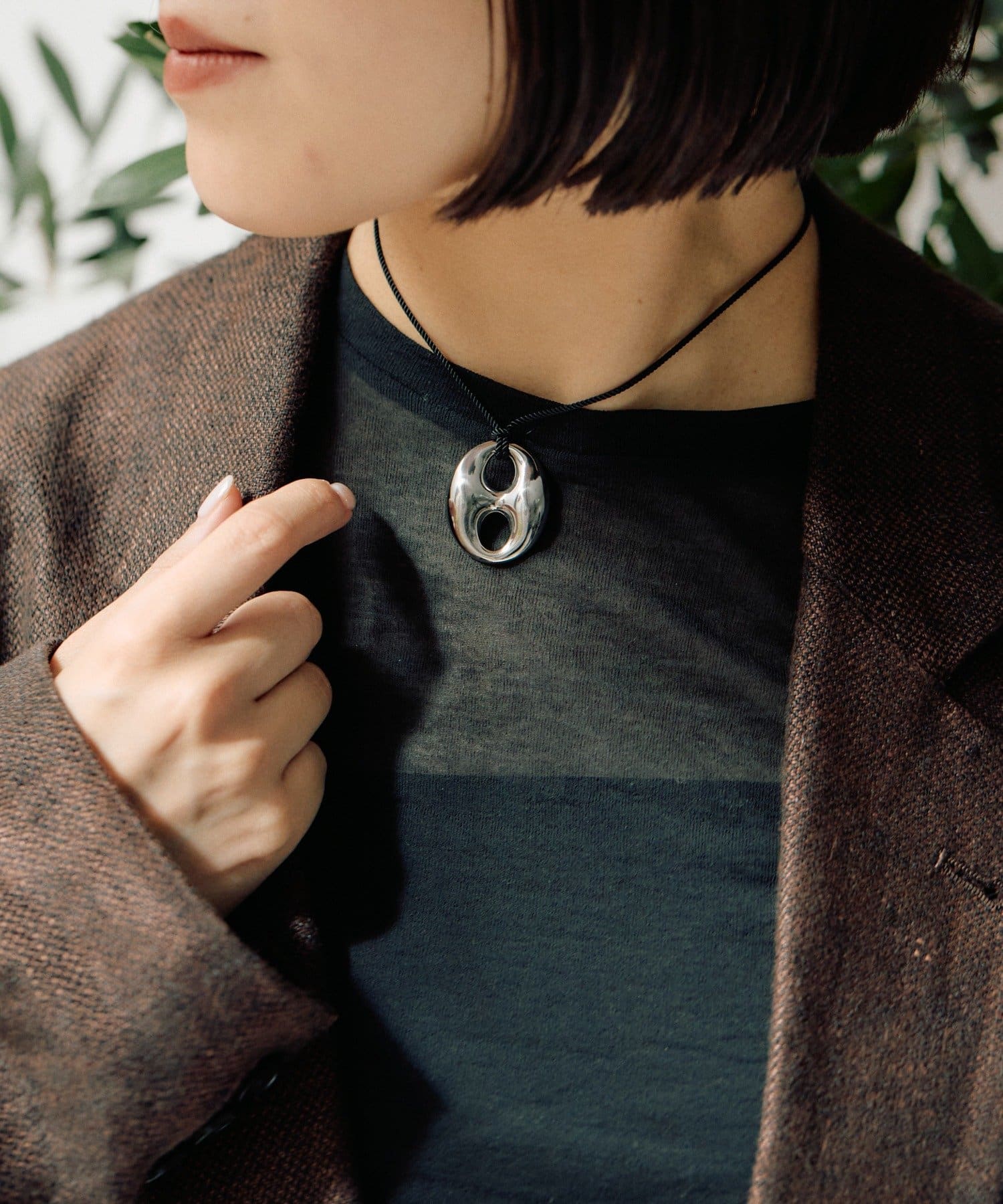 ear PAPILLONNER(イア パピヨネ) 《金属アレルギー対応/ステンレス》ぷっくりトップネックレス