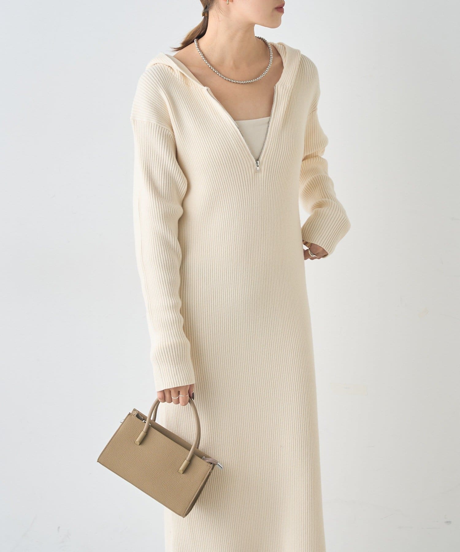 SHENERY(シーナリー) フーデットジップワンピース