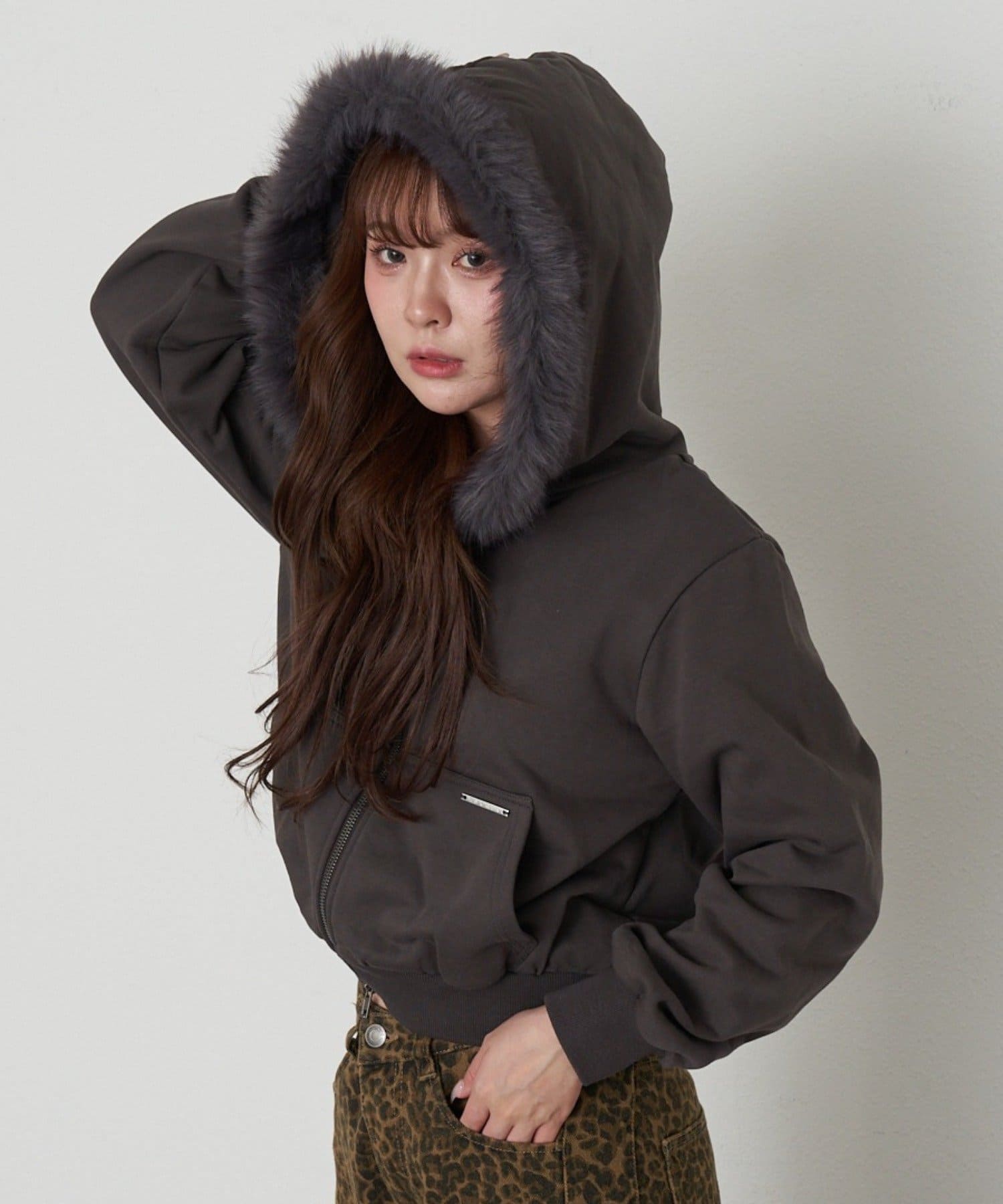 RAY CASSIN(レイカズン) ファー付フードパーカー