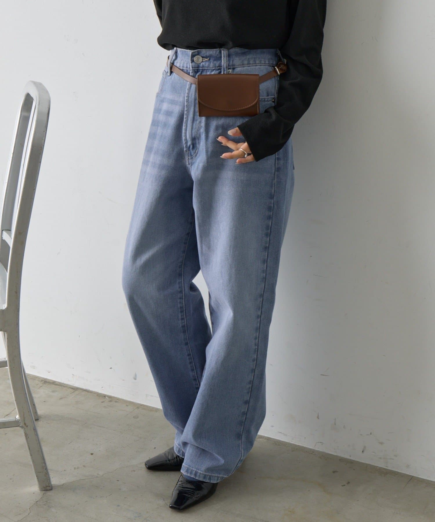 -goocy-(グーシー) 【ワードローブの軸に！】デニムストレートパンツ